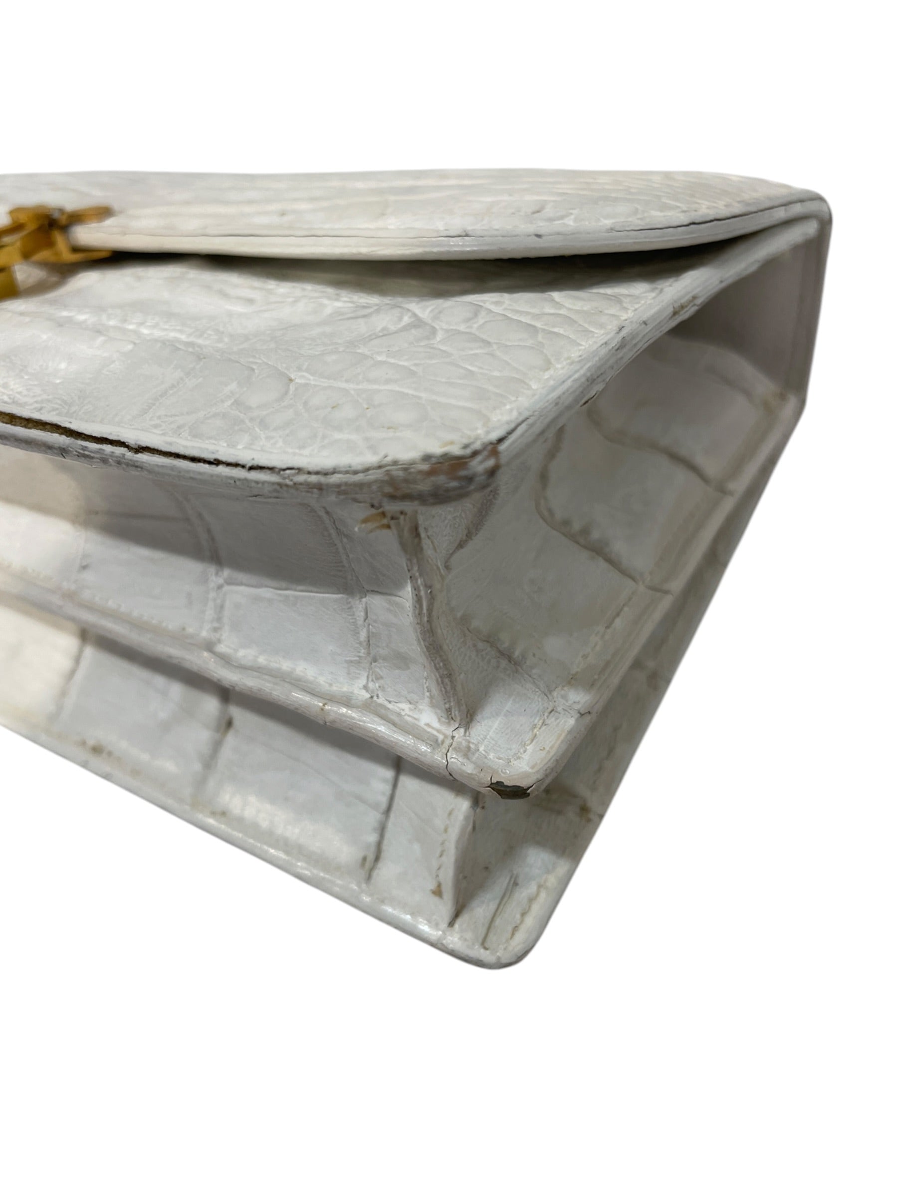 Lucille de Paris/Hand Bag/Animal Pattern/WHT/VINTAGE 'croco sauvage' view 9