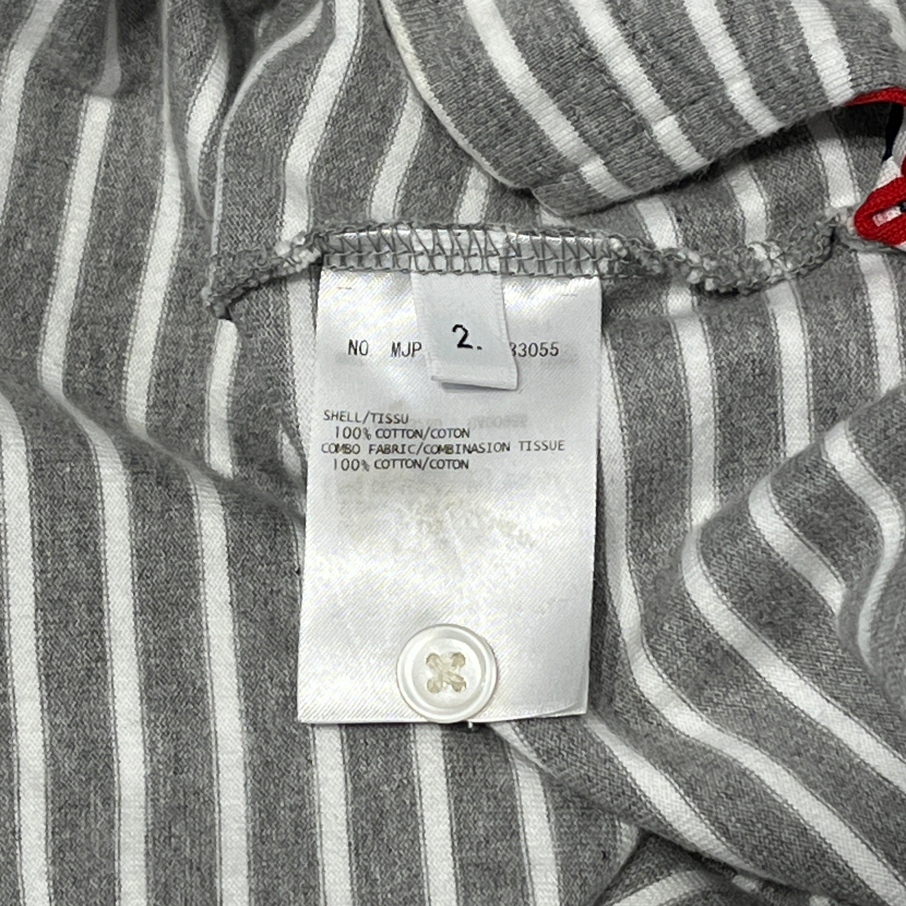 THOM BROWNE. NEW YORK/Polo Shirt/M/Cotton/GRY/STRIPED view 6