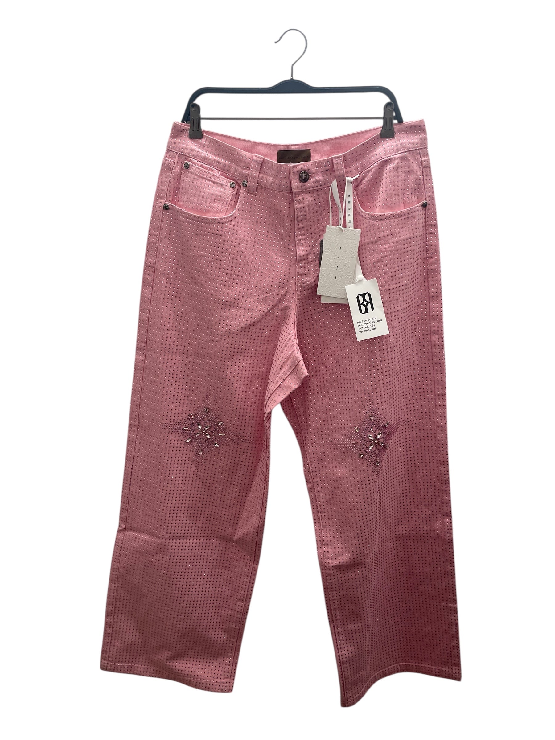 Birth Of Royal Child/Straight Pants/XL/Cotton/PNK/PNK ALL OVER DIAMONDS view 1