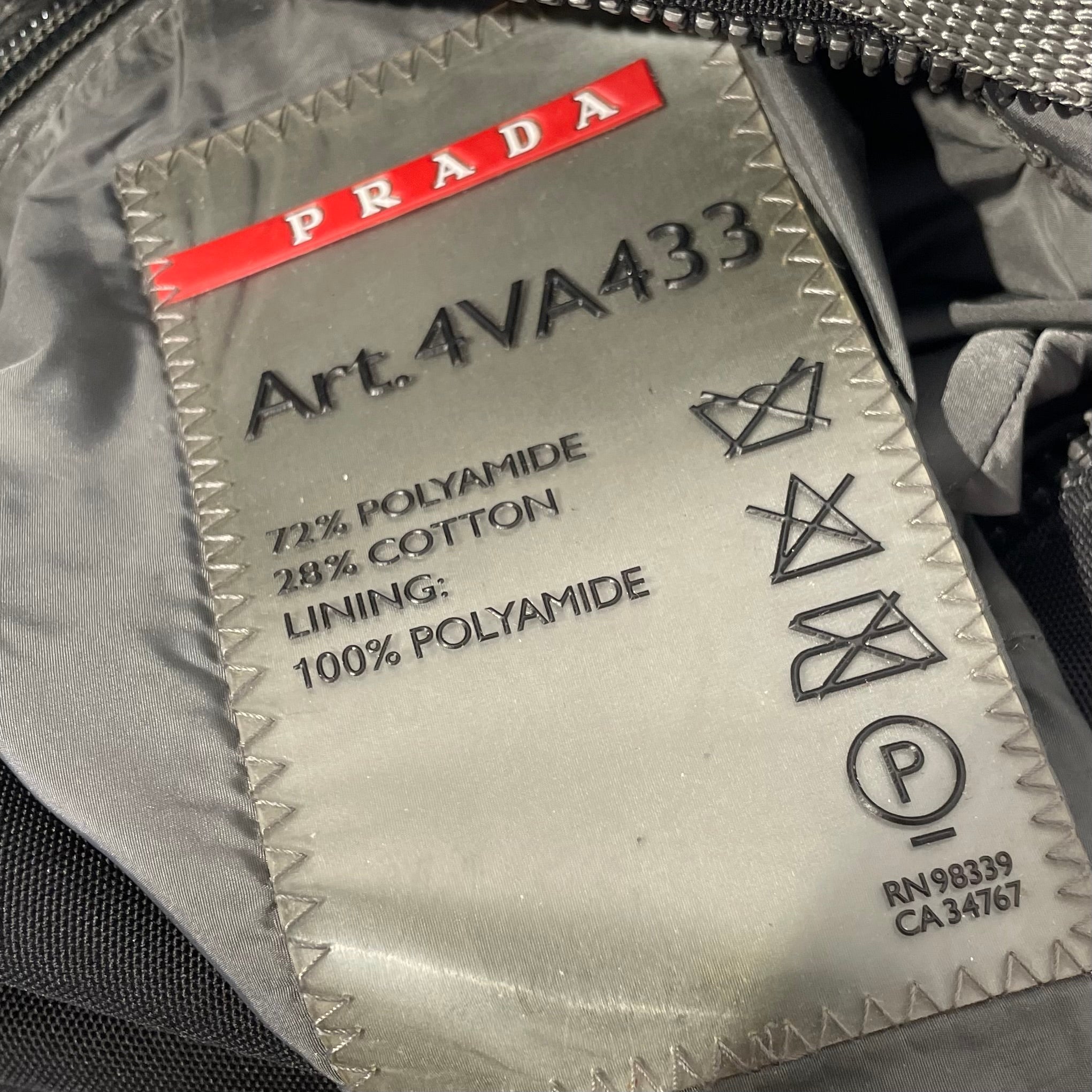 PRADA/Cross Body Bag/Nylon/BLK/art 4VA433 view 3