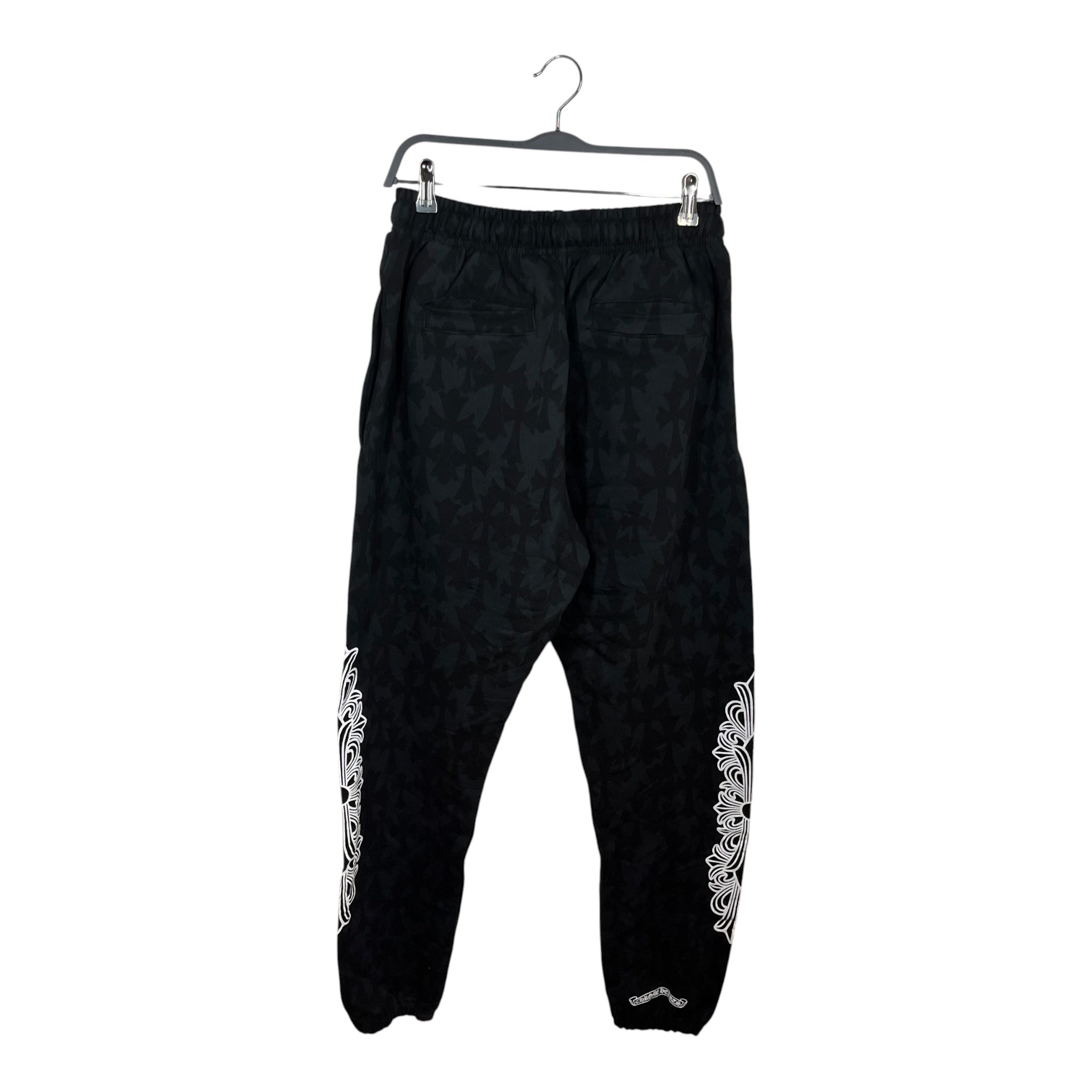 CHROME HEARTS/Pants/L/Cotton/BLK/All Over Print/Cemetery All Over Sweat Pants view 2