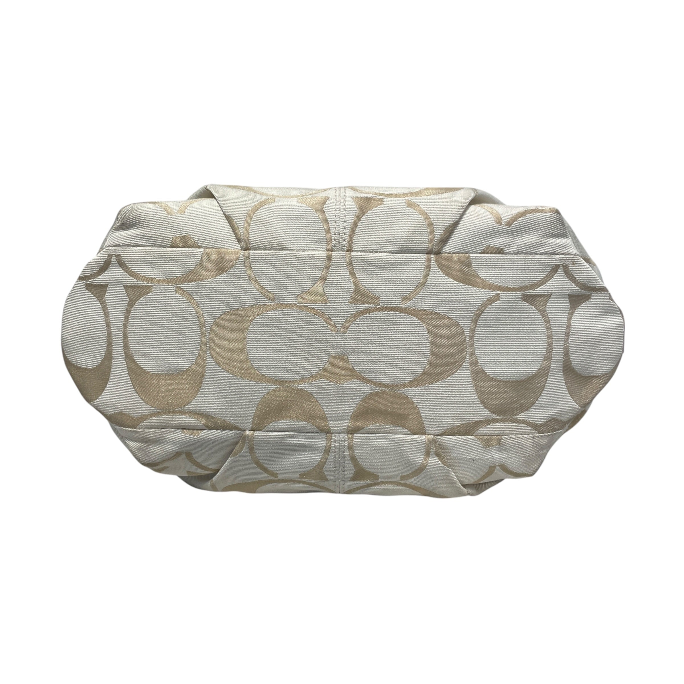 COACH/Hand Bag/Monogram/Cotton/WHT/Monogram Hobo Cab view 8
