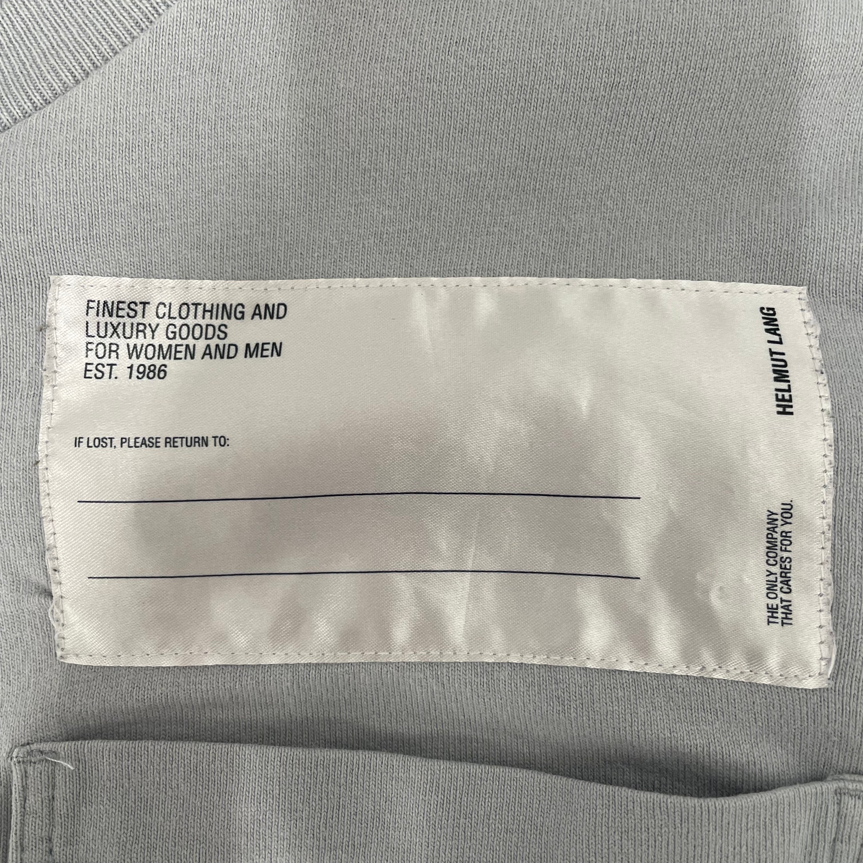 Helmut Lang/LS T-Shirt/M/Cotton/BLU/Pocket Tag view 4