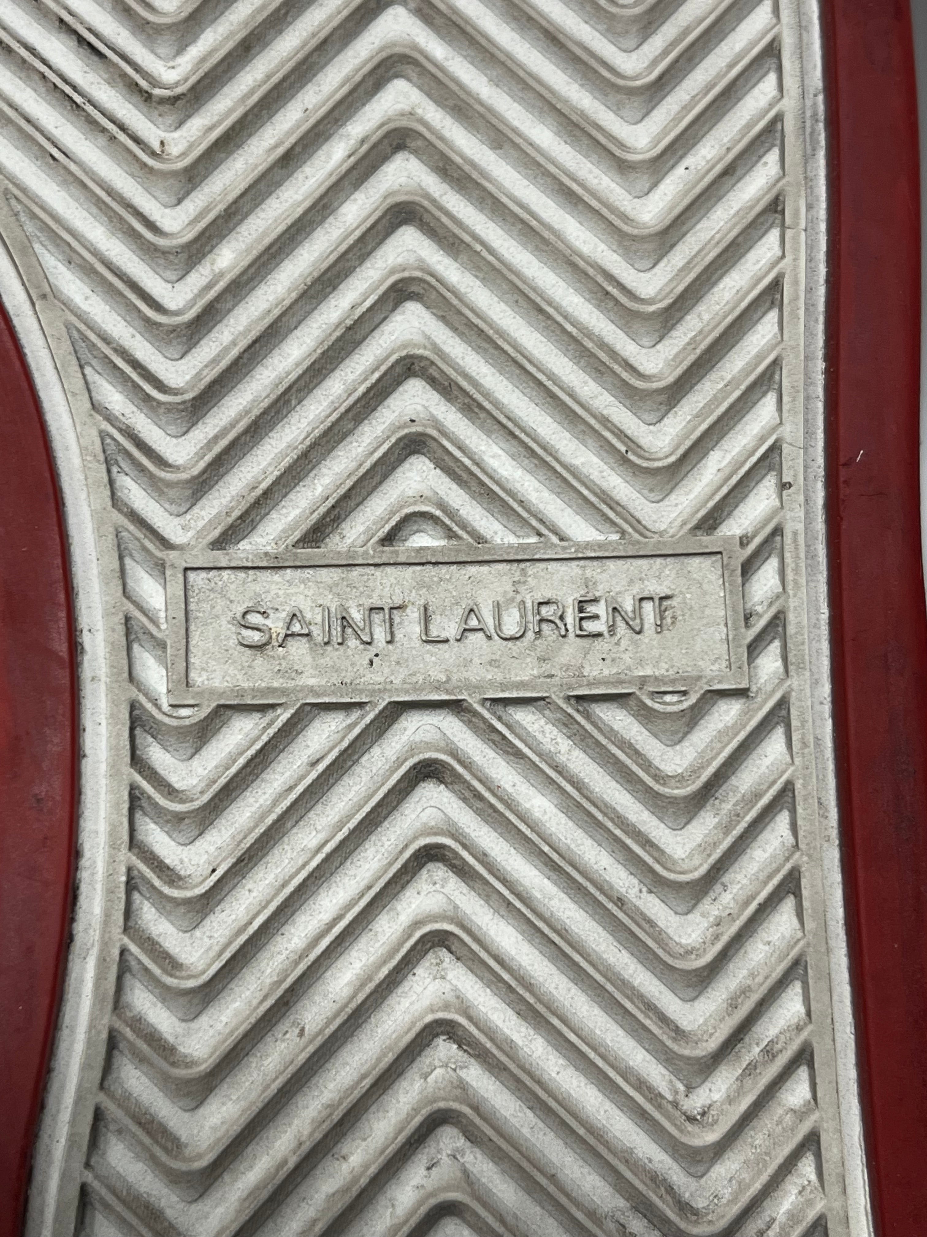 SAINT LAURENT/Low-Sneakers/US 7.5/Leather/WHT/ view 3