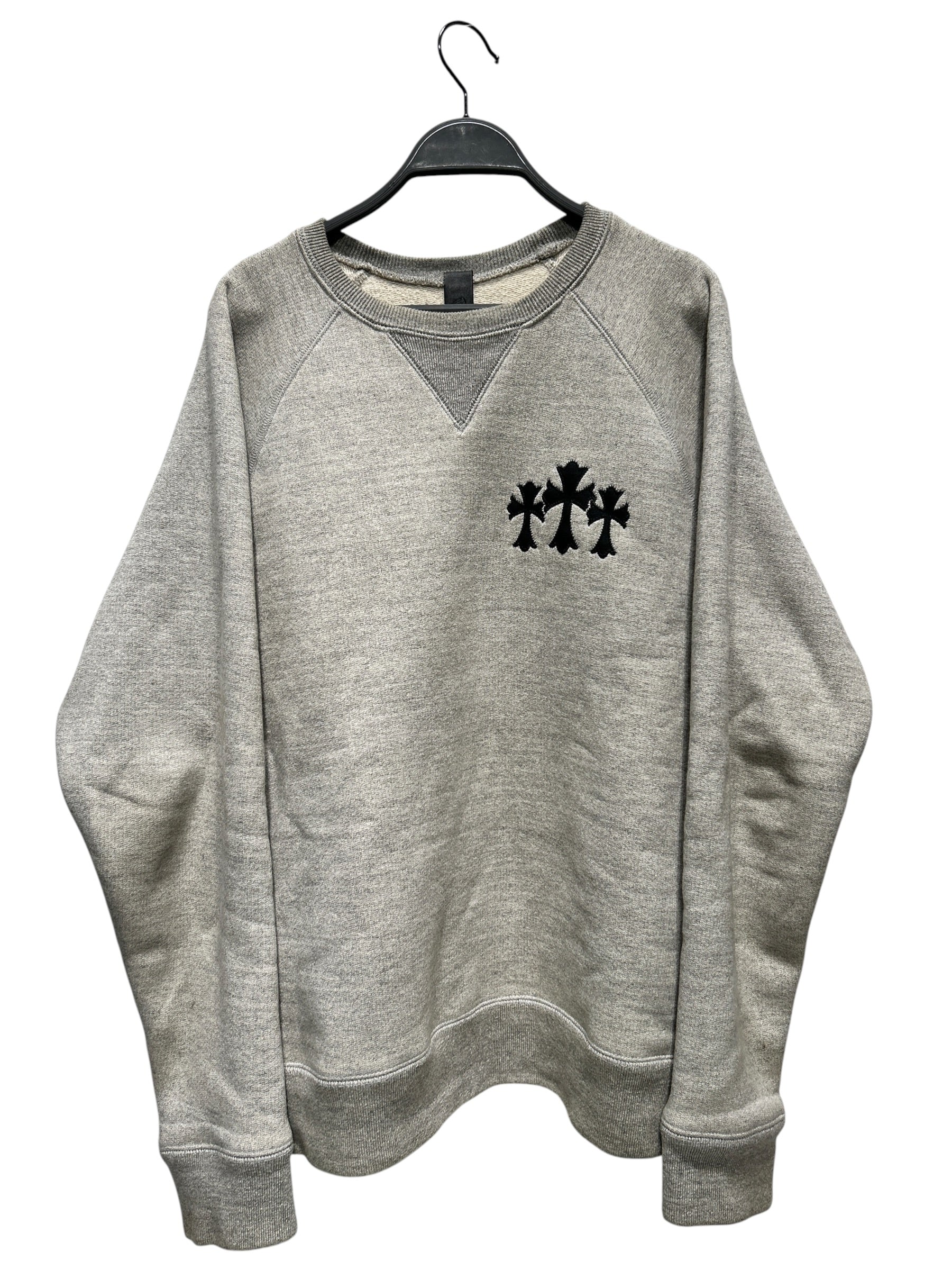 CHROME HEARTS/Heavy Sweater/M/Cotton/GRY/TRIPLE CROSS CREW view 1
