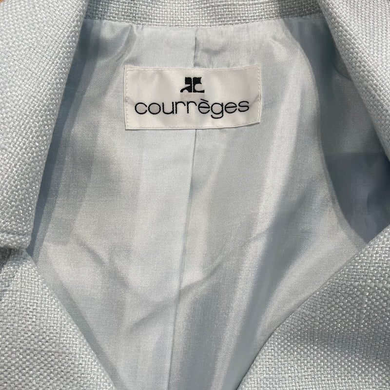 Courreges/Tailored Jkt/38/Wool/BLU/baby blue double breasted