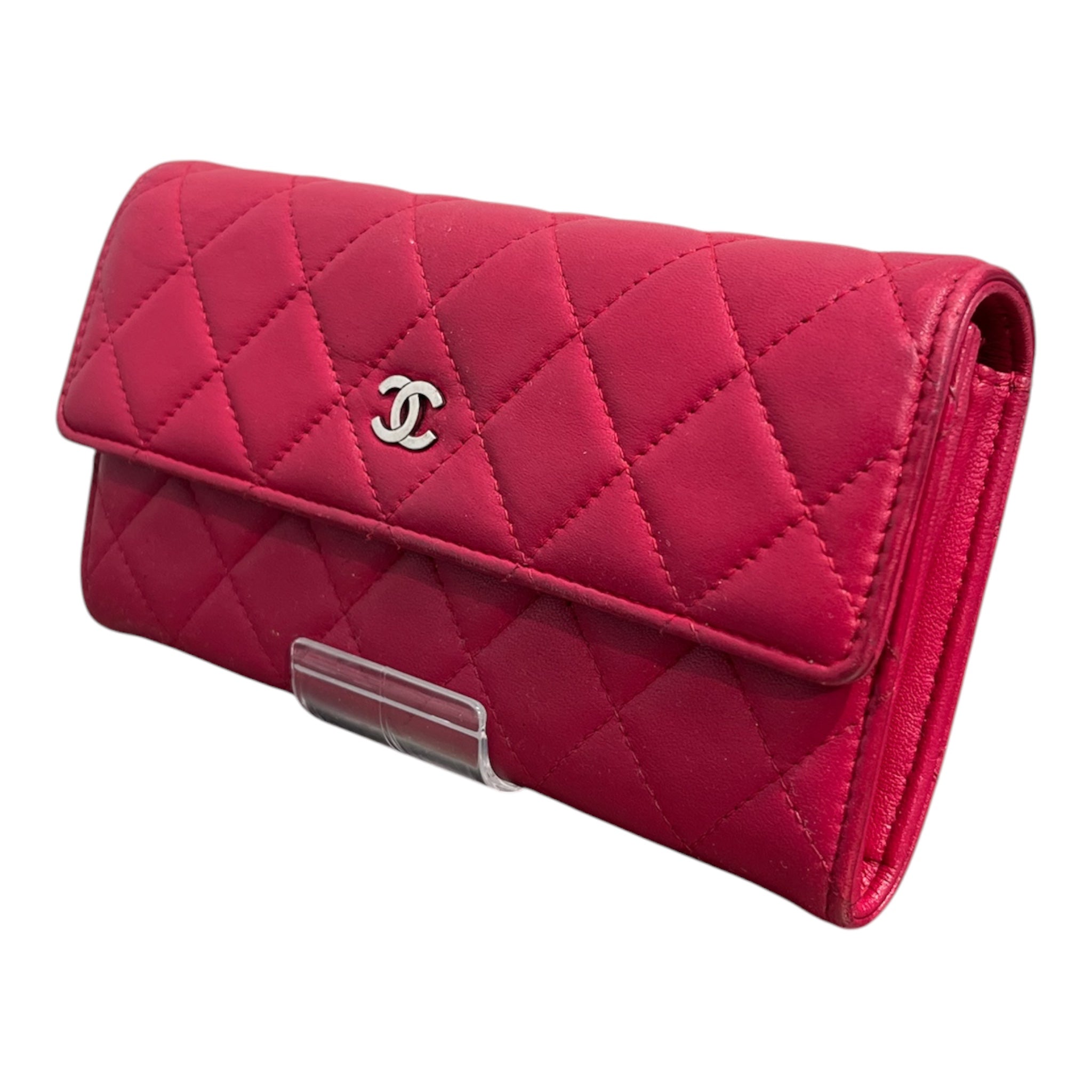 CHANEL/Long Wallet/Leather/RED/RED LAMBSKIN WALLET view 1