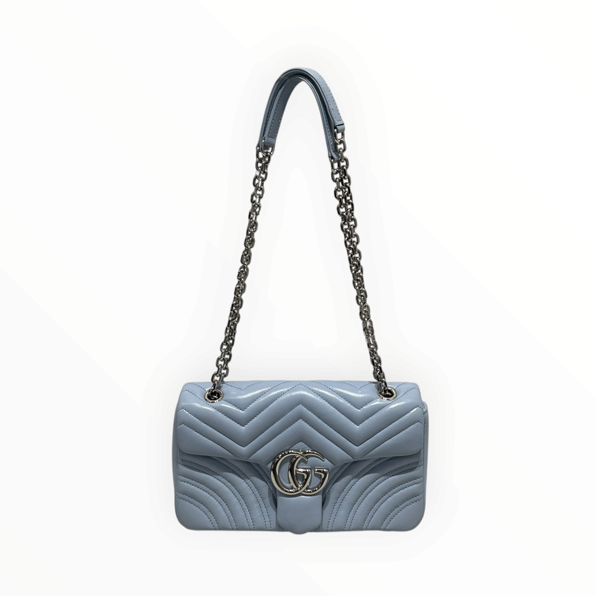 GUCCI/Cross Body Bag/Leather/BLU/BB BLU Double G Marmont Medium view 1