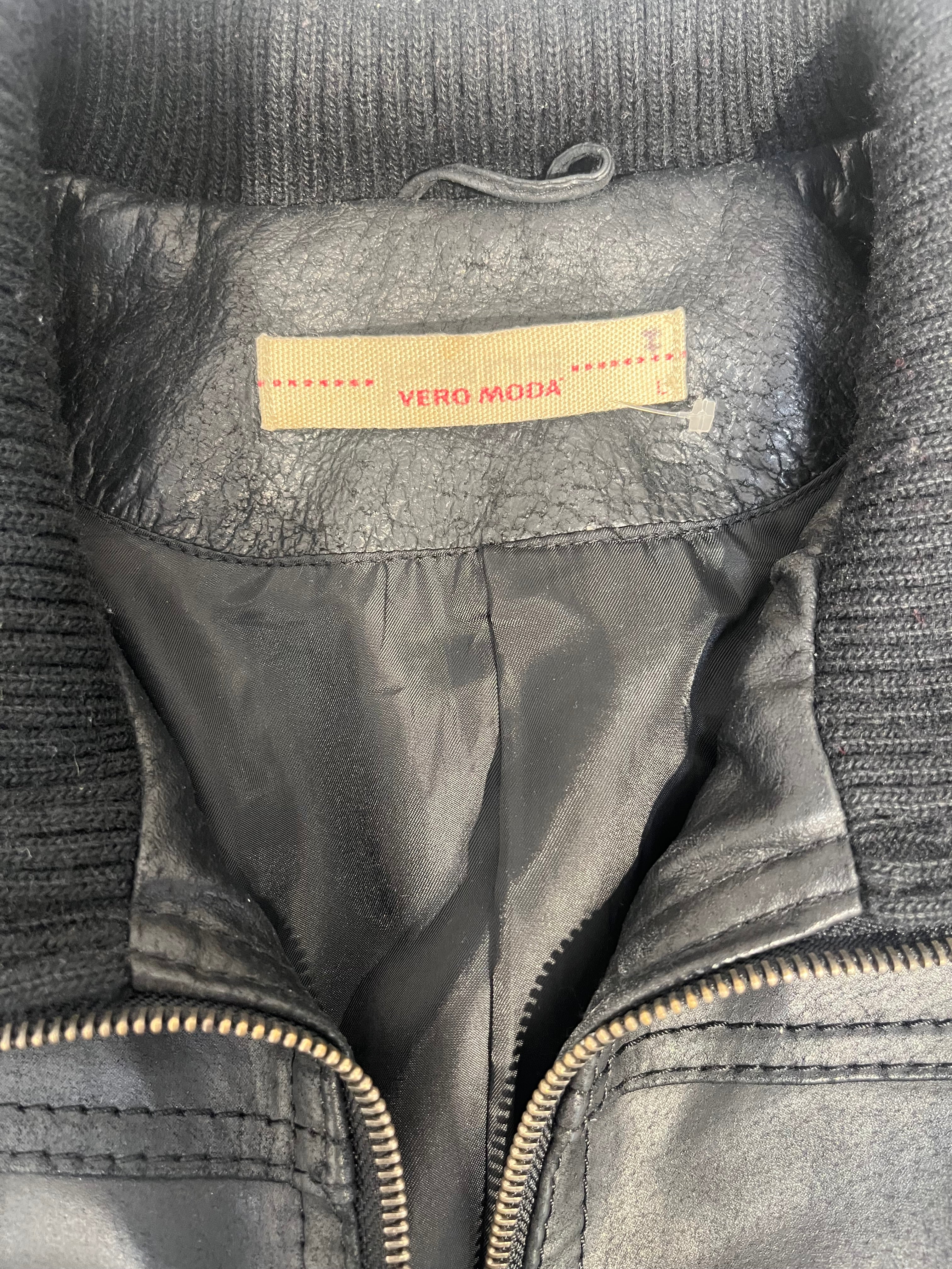 Vero Moda/Leather Jkt/Leather/BLK/BLACK LEATHER JACKET view 3