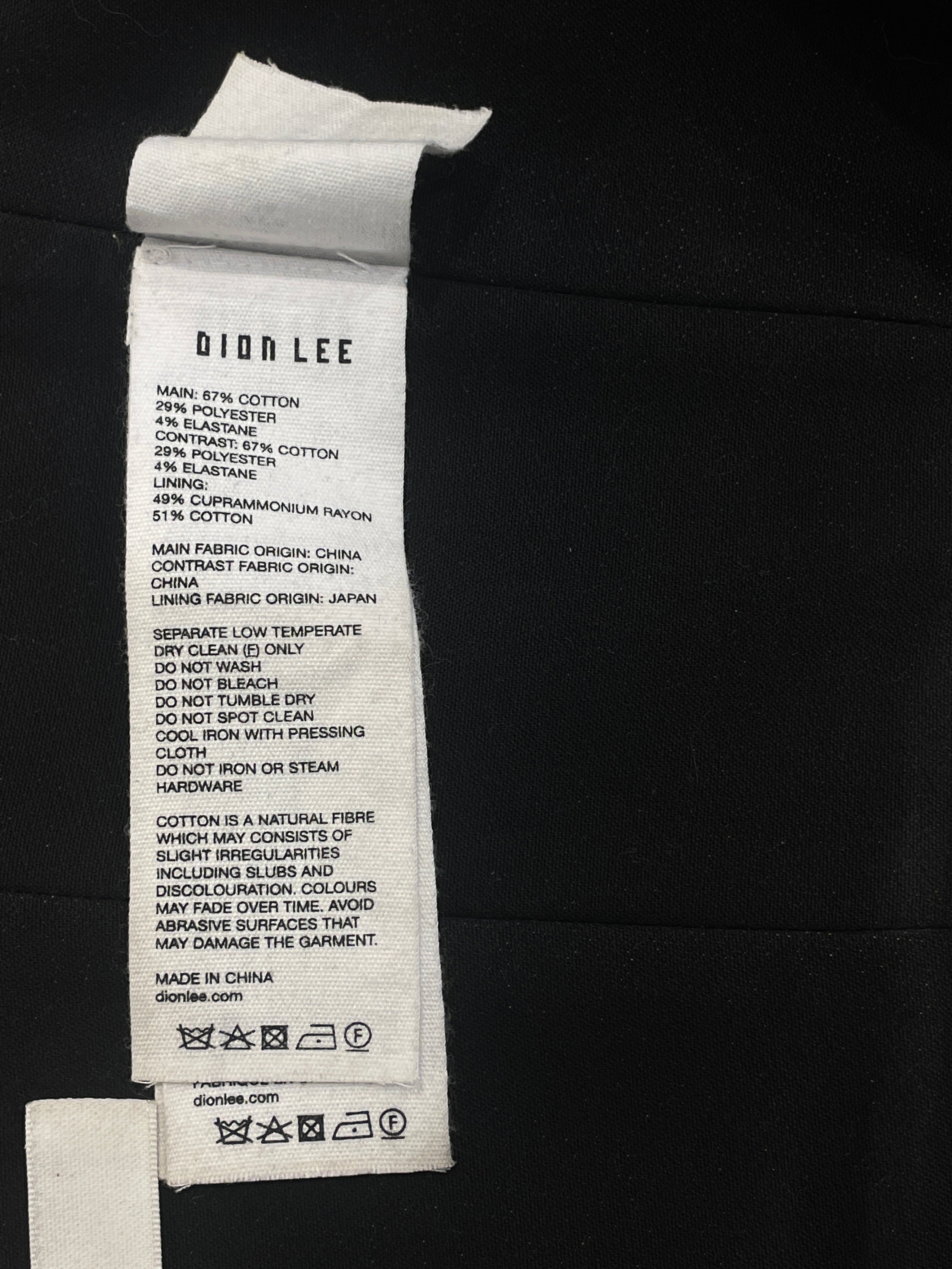 DION LEE/SL Blouse/6/Cotton/BLK/BONED CORSET view 3
