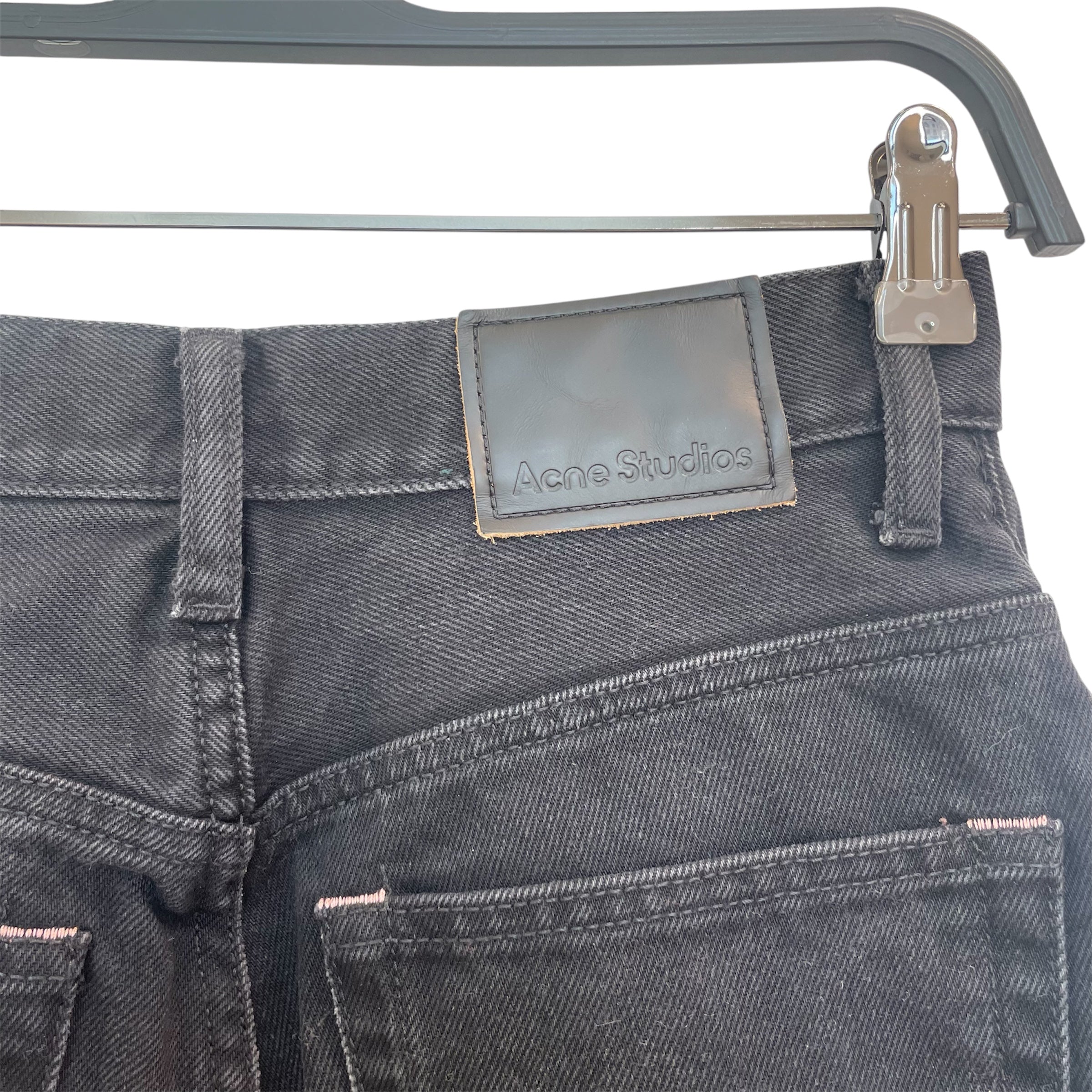 Acne Studios/Straight Pants/27/Denim/BLK/1990s Washed Out Black Denim view 6