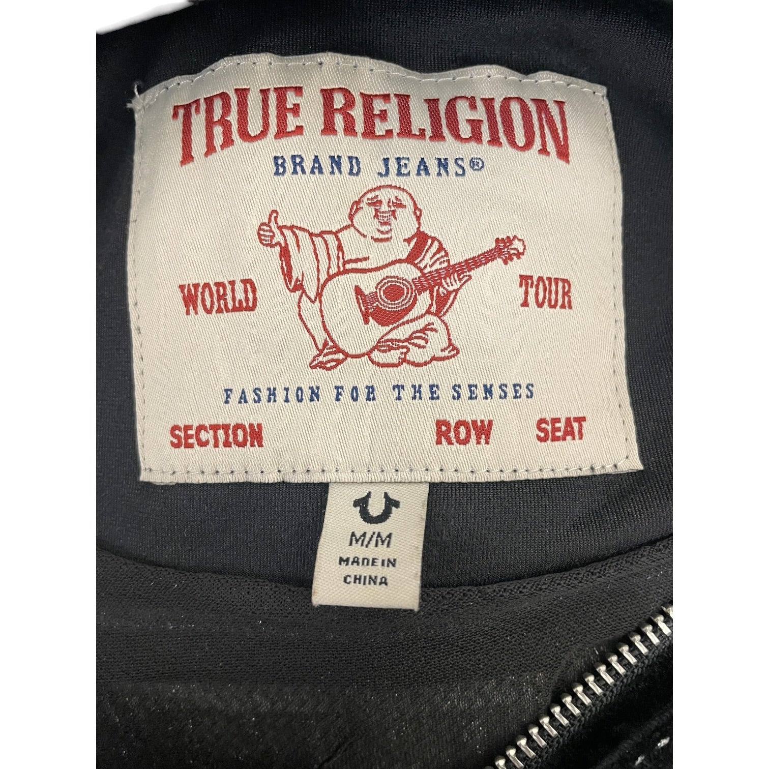 TRUE RELIGION/Zip Up Hoodie/M/Polyester/BLK/ view 3