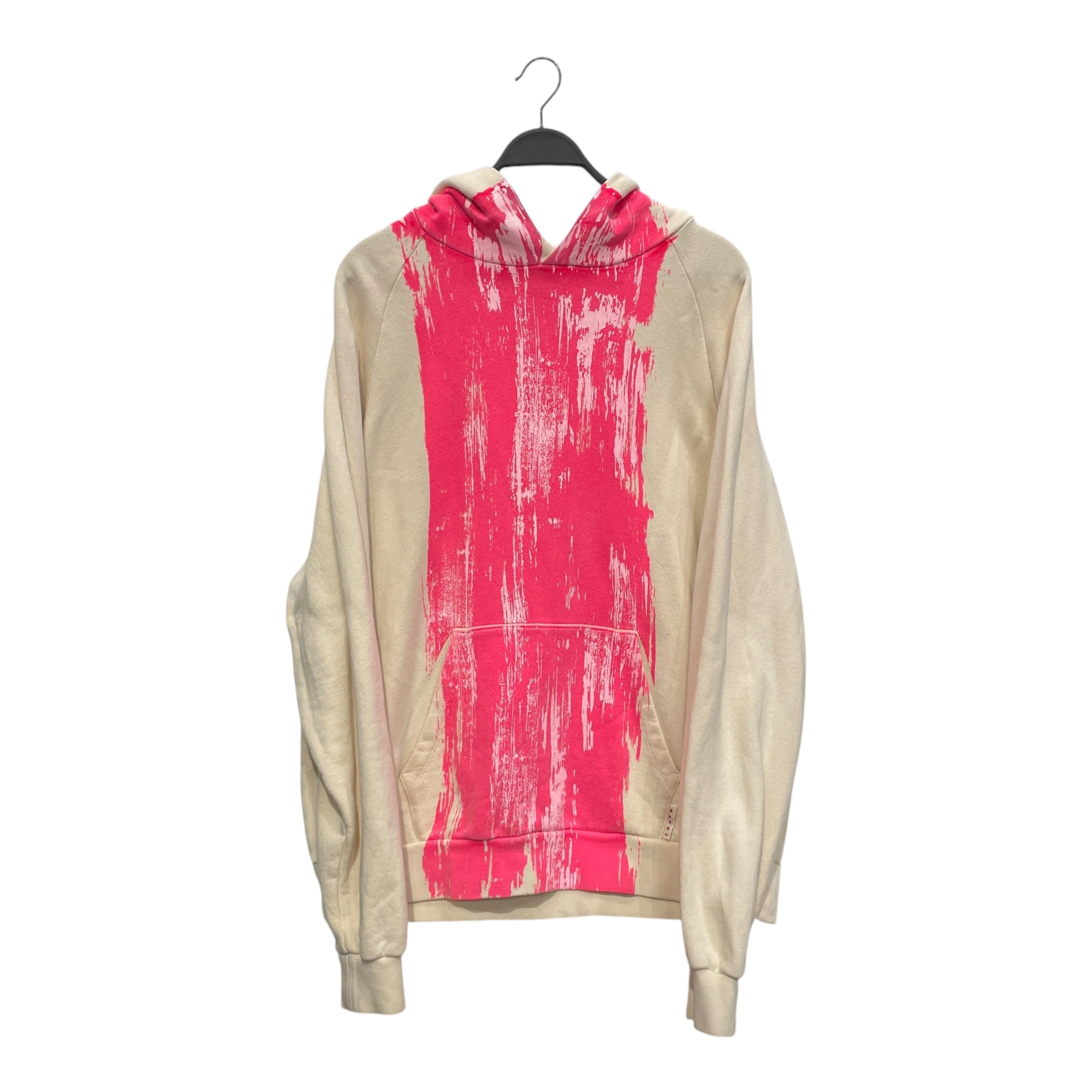 MARNI/Hoodie/50/Cotton/WHT/HOT PINK BRUSHSTROKE view 1