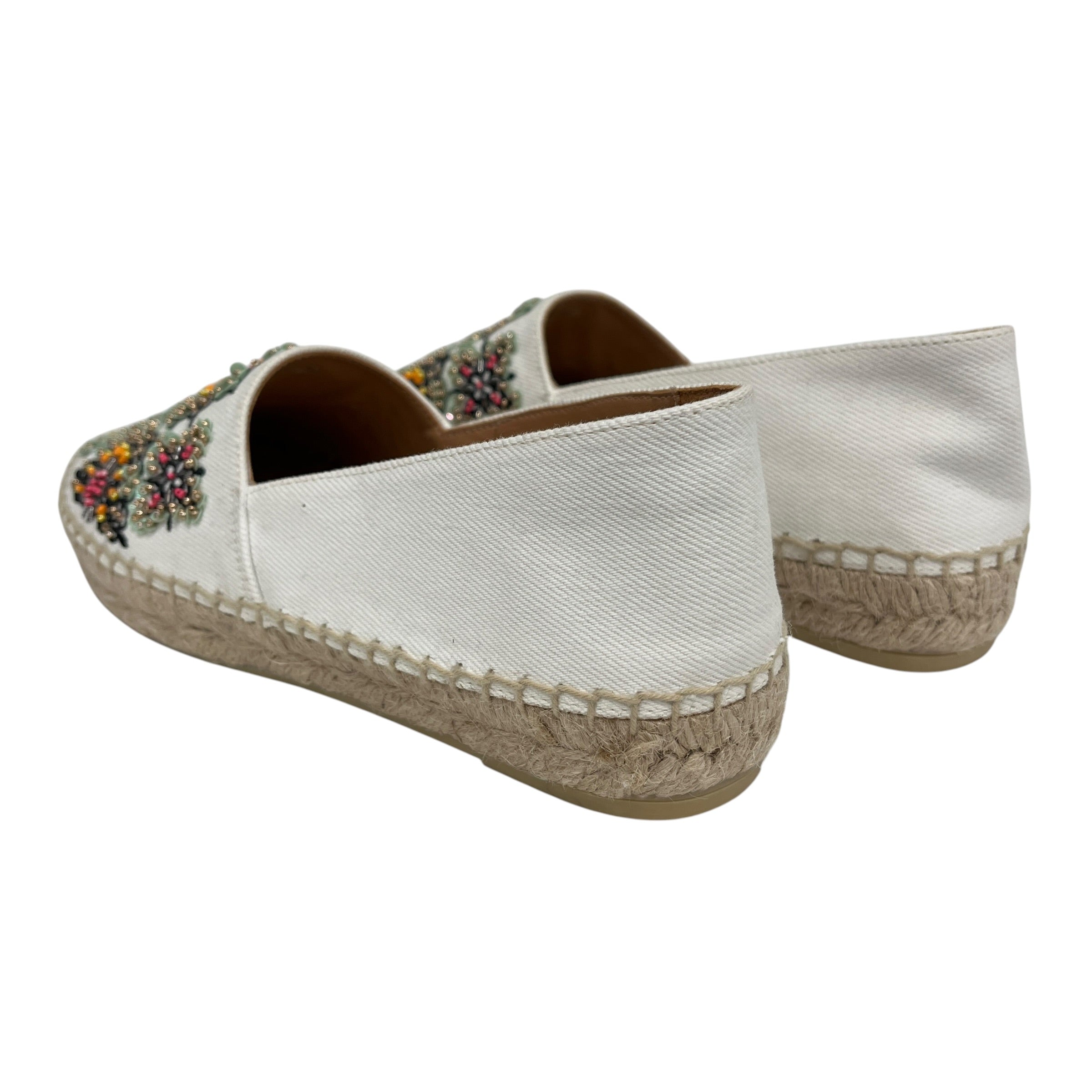 MIU MIU/Espadrilles/EU 35/Cotton/WHT/beaded toe view 2