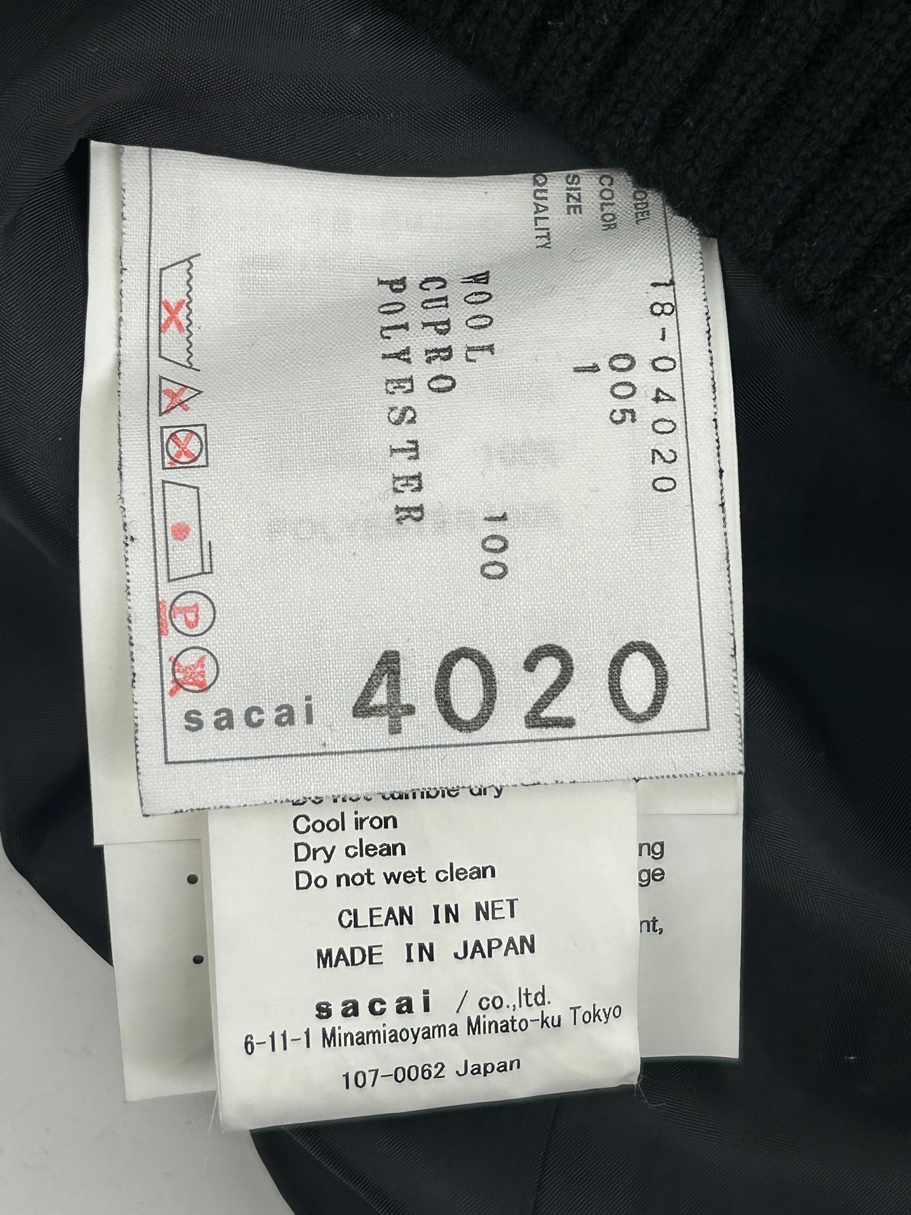 Sacai/Sweater/1/Wool/BLK/18-0020 view 3