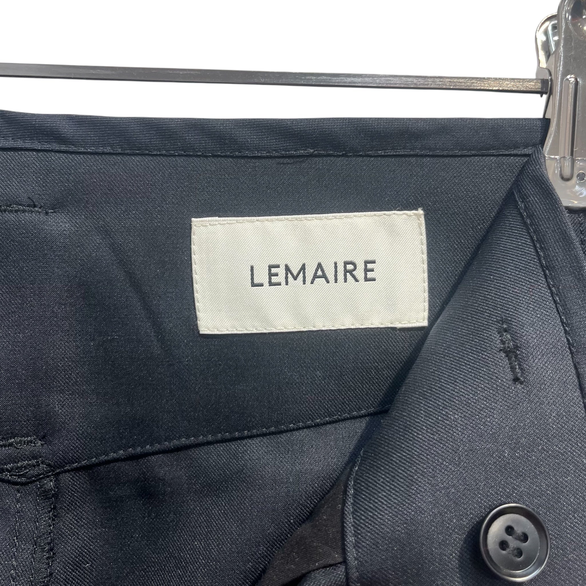 LEMAIRE/Slacks/L/Cotton/NVY/TAPERED/ THICK WAIST BAND view 3