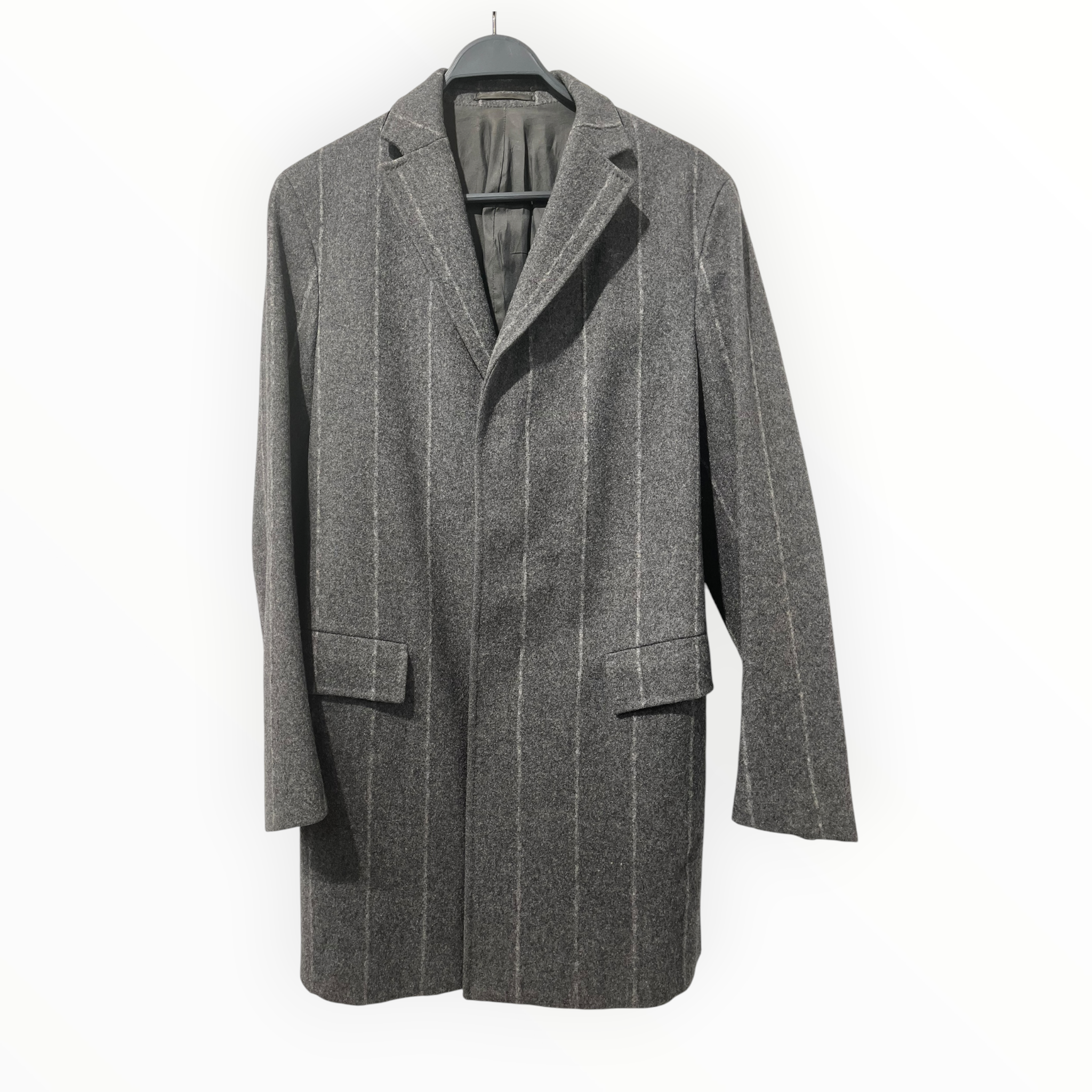 JIL SANDER/Coat/46/Wool/GRY/Stripe/127105 view 1