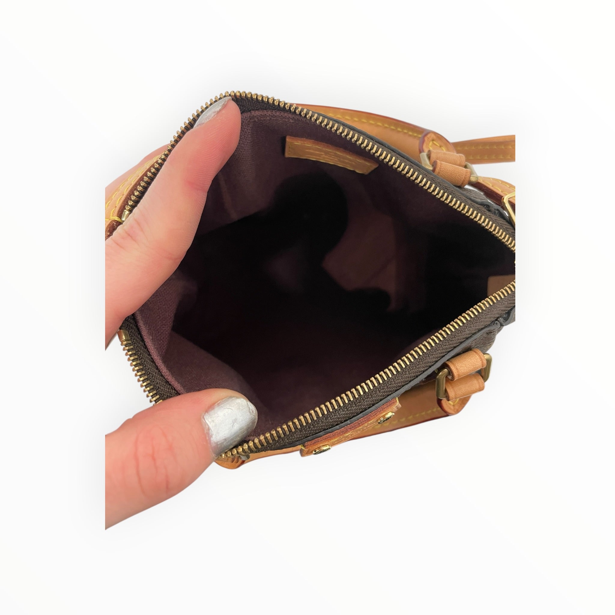 LOUIS VUITTON/Bag/Monogram/Leather/BRW/Nano Turenne view 5
