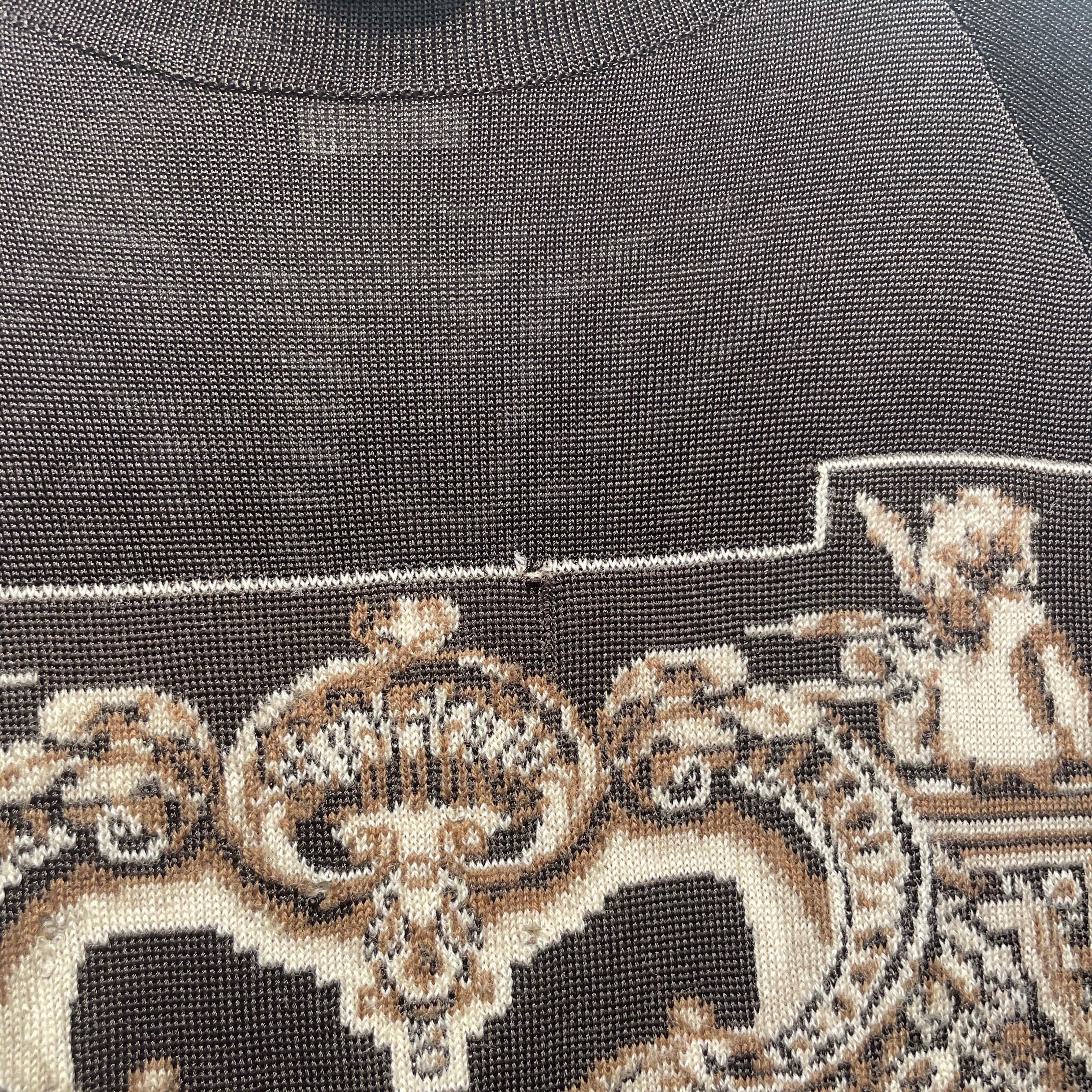 Jean Paul Gaultier/LS T-Shirt/S/Wool/BRW/Turtle Neck/All Over Print/Medallion view 4