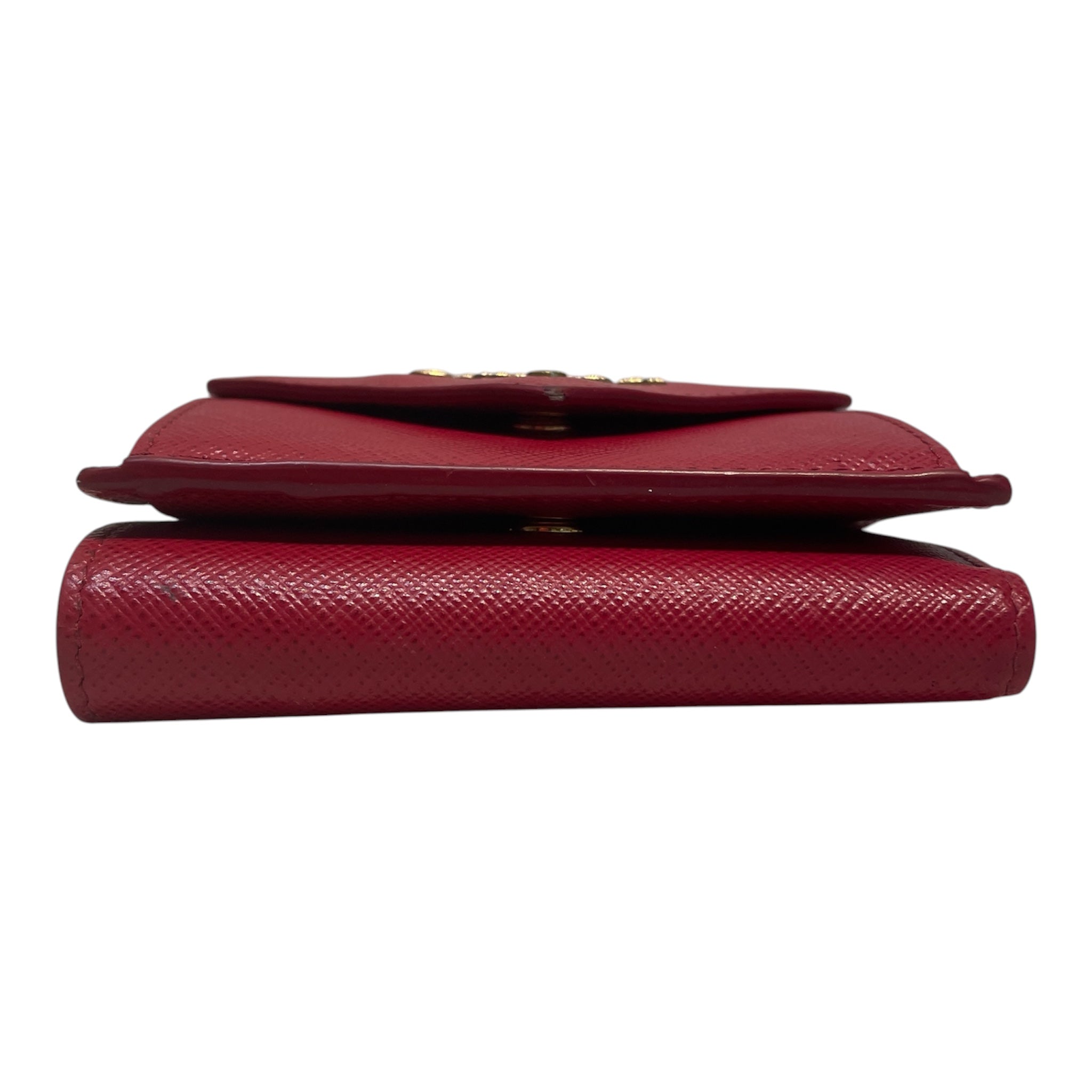PRADA/Trifold Wallet/Leather/RED/ view 3
