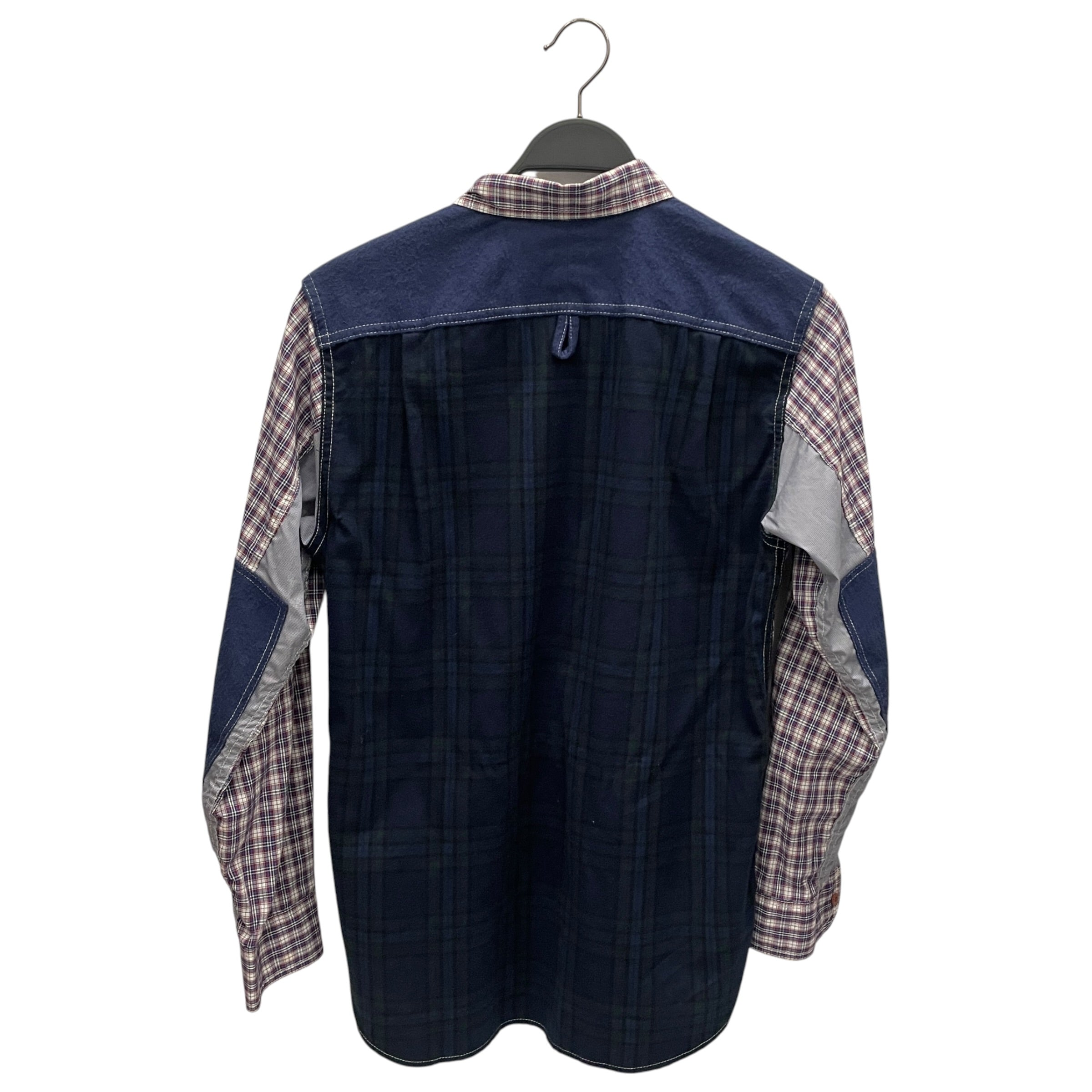 JUNYA WATANABE COMME des GARCONS MAN/LS Shirt/XS/Cotton/RED/Plaid/PATCHWORK view 2