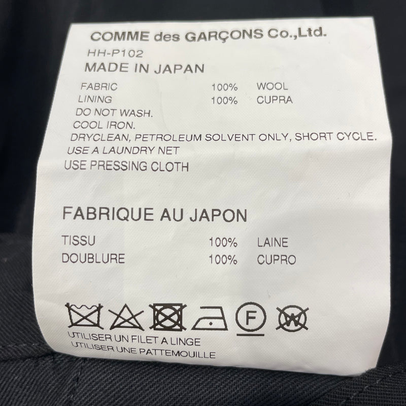 COMME des GARCONS HOMME/Straight Pants/S/Black/Wool/HH-P102