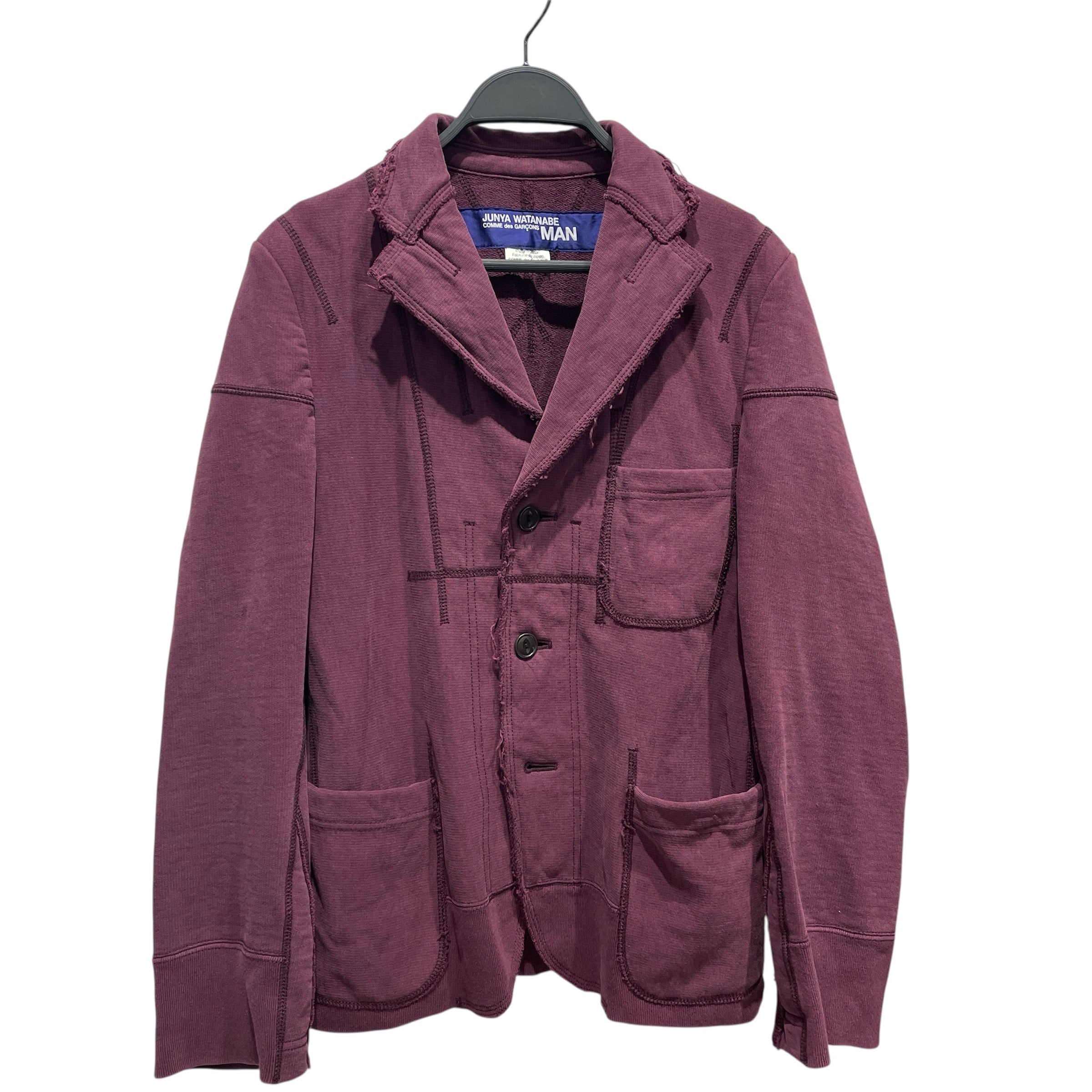 JUNYA WATANABE COMME des GARCONS/Cardigan/S/Cotton/PPL/Purple Stitch Details Cardigan view 1