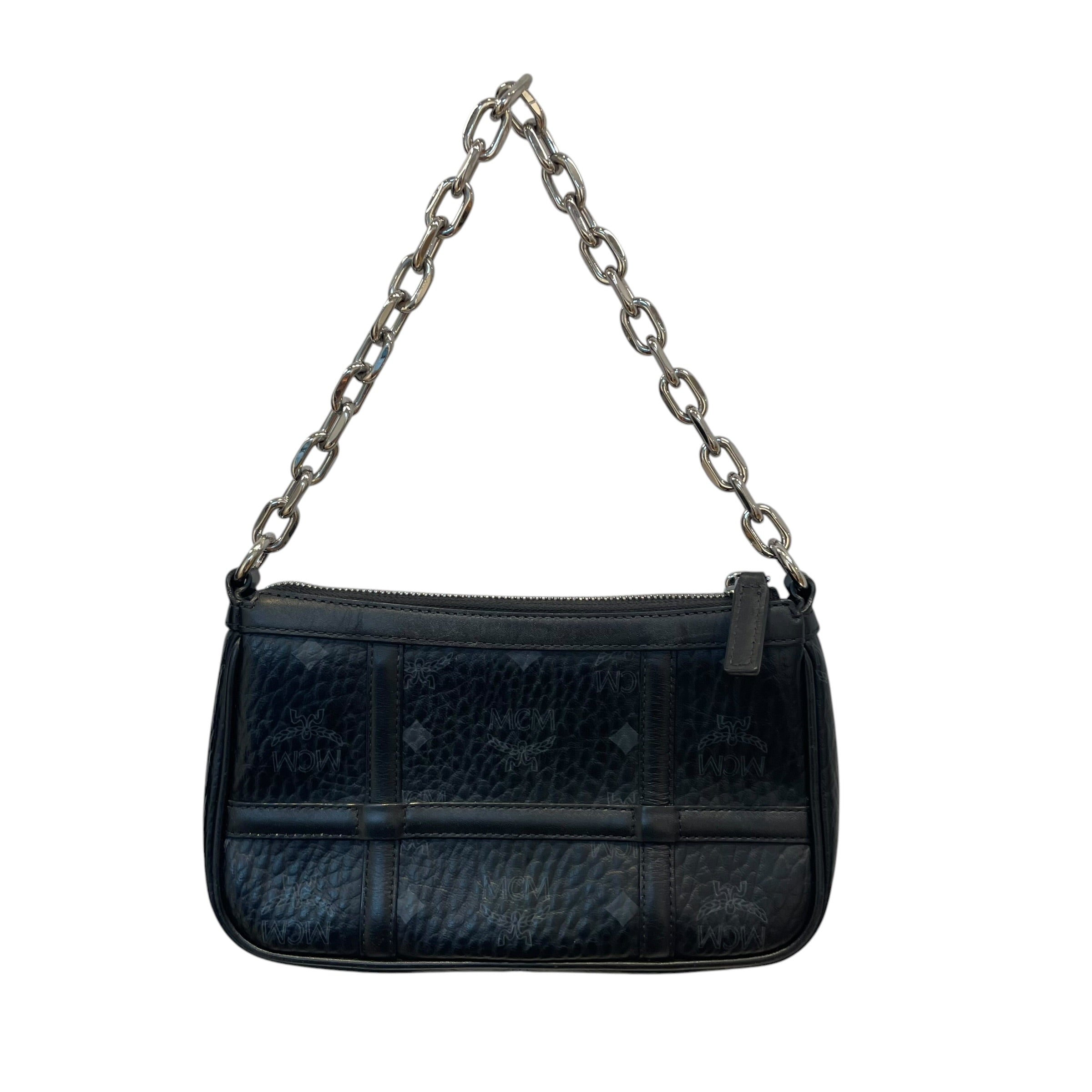 MCM/Hand Bag/Monogram/Leather/BLK/delmy visetos mini shoulder view 2
