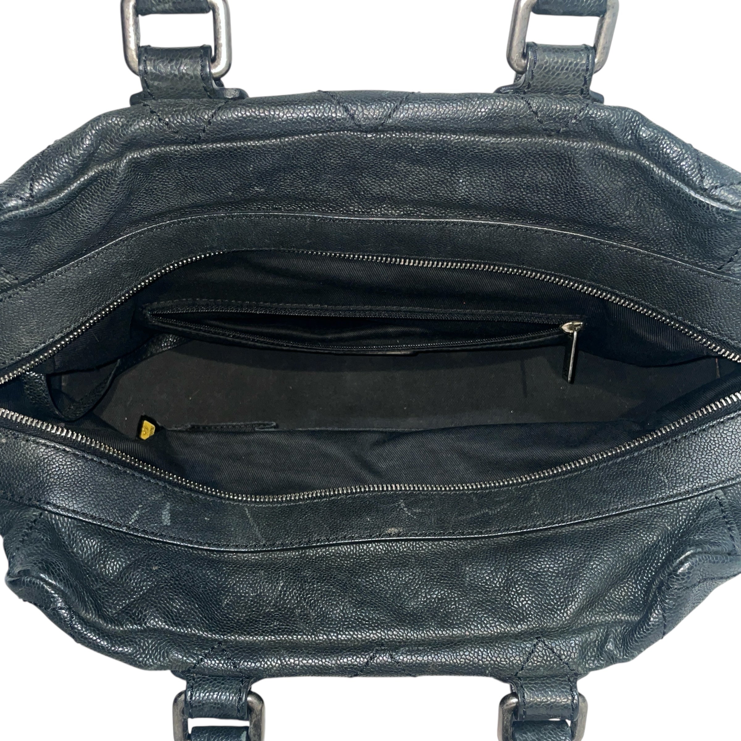 CHANEL/Hand Bag/Leather/BLK/Caviar Outdoor Ligne view 4