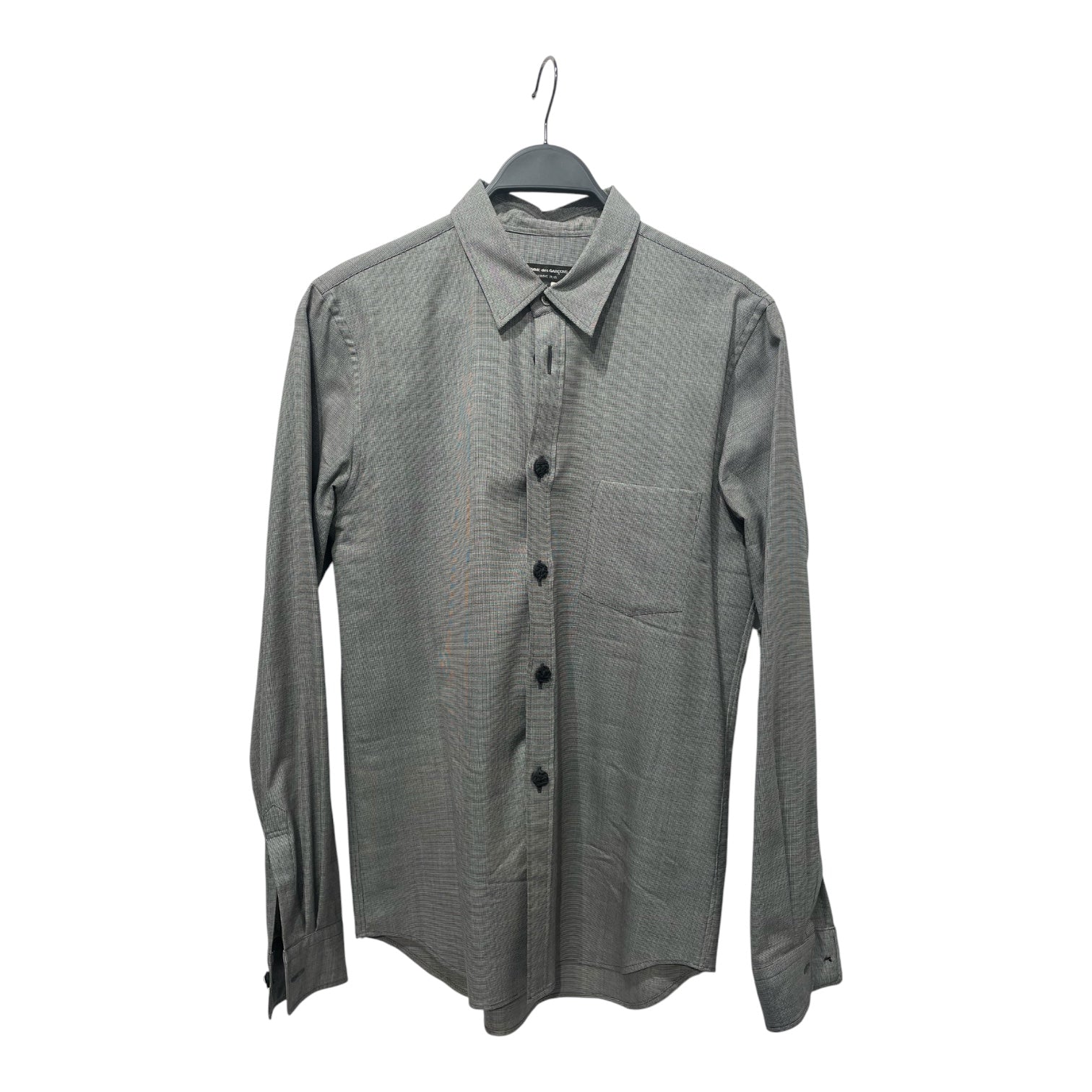 COMME des GARCONS HOMME PLUS/LS Shirt/M/Wool/GRY/Grey Button Up view 1