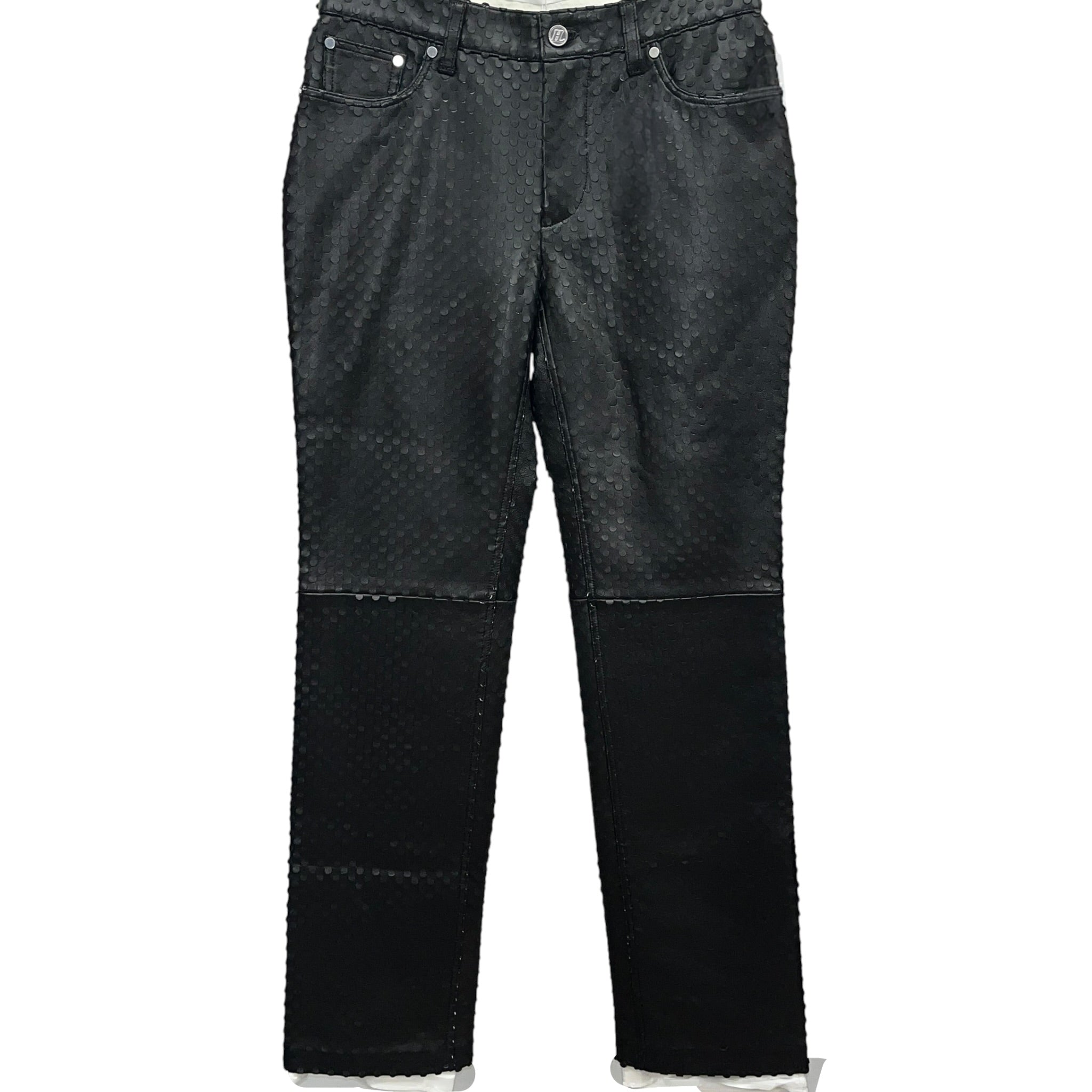 Helmut Lang/Bottoms/29/Leather/BLK/hole punch effect 2 layer view 1