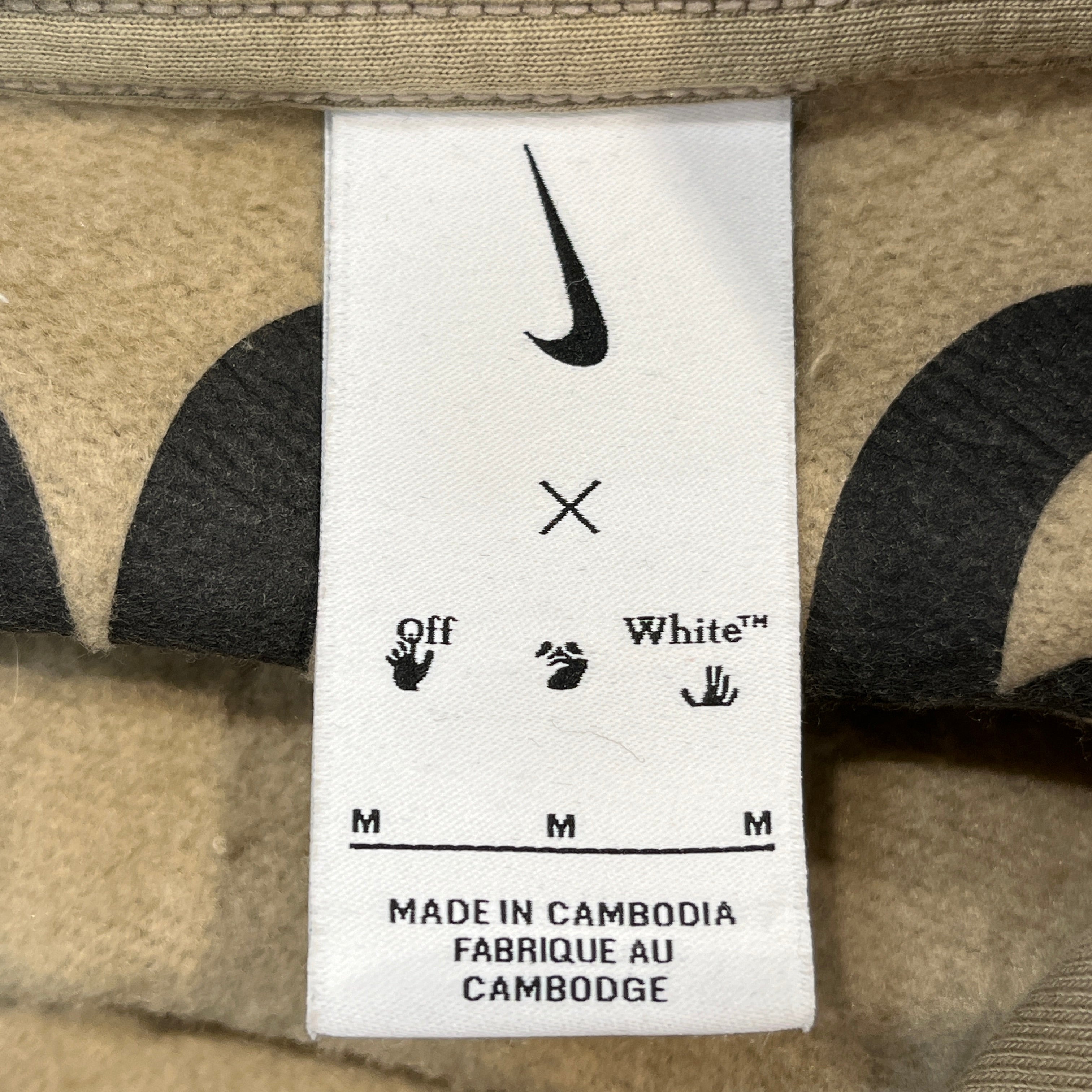 OFF-WHITE/NIKE/Hoodie/M/Cotton/BEG/Blue "AIR" Logo view 3