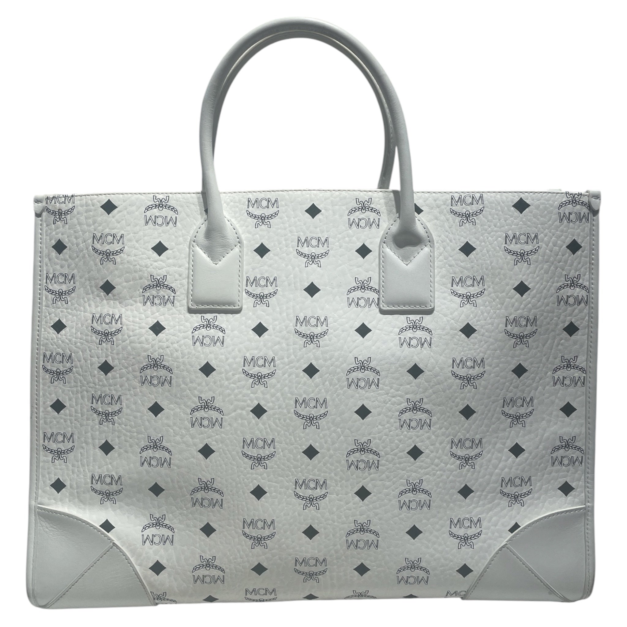 MCM/Bag/Leather/WHT/munchen visestosn tote view 2