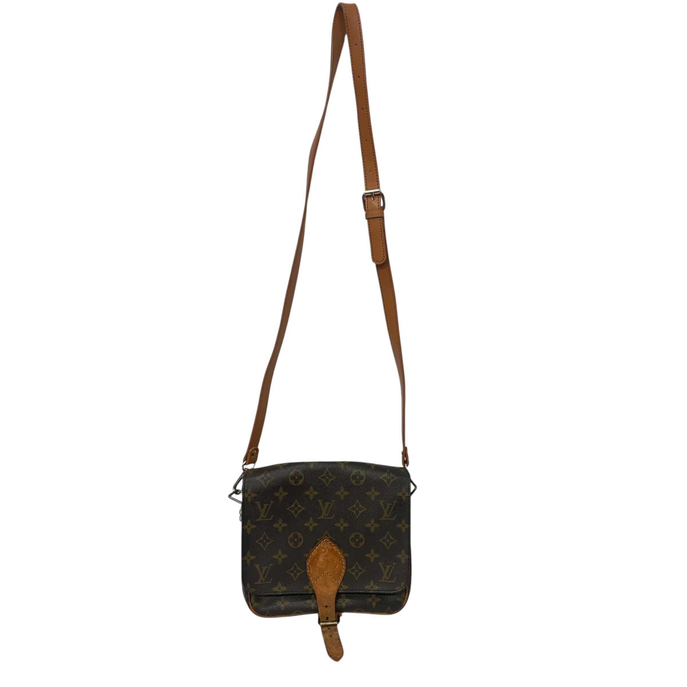 LOUIS VUITTON/Cross Body Bag/OS/Monogram/Leather/BRW/Monogram Cartouchiere view 1