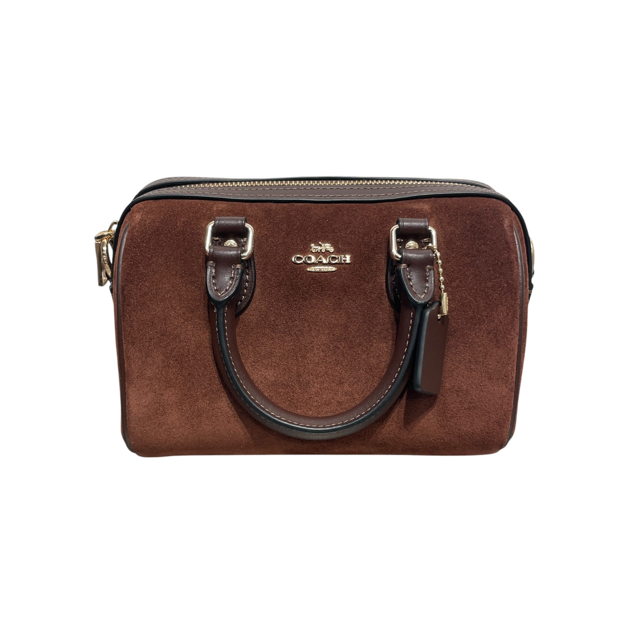 COACH/Hand Bag/Suede/BRW/mini rowan view 1