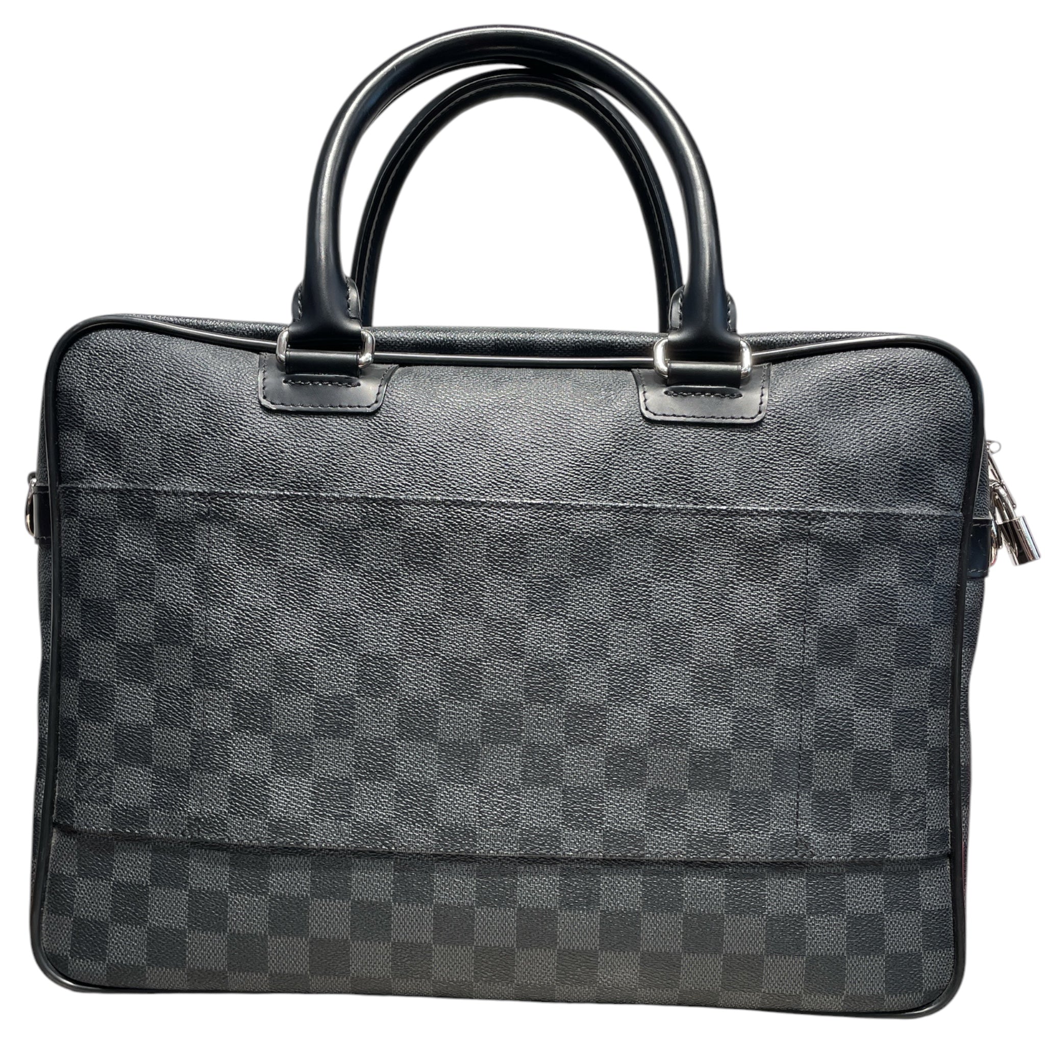 LOUIS VUITTON/Luggage/All Over Print/Leather/BLK/LAPTOP TRAVEL BAG view 2