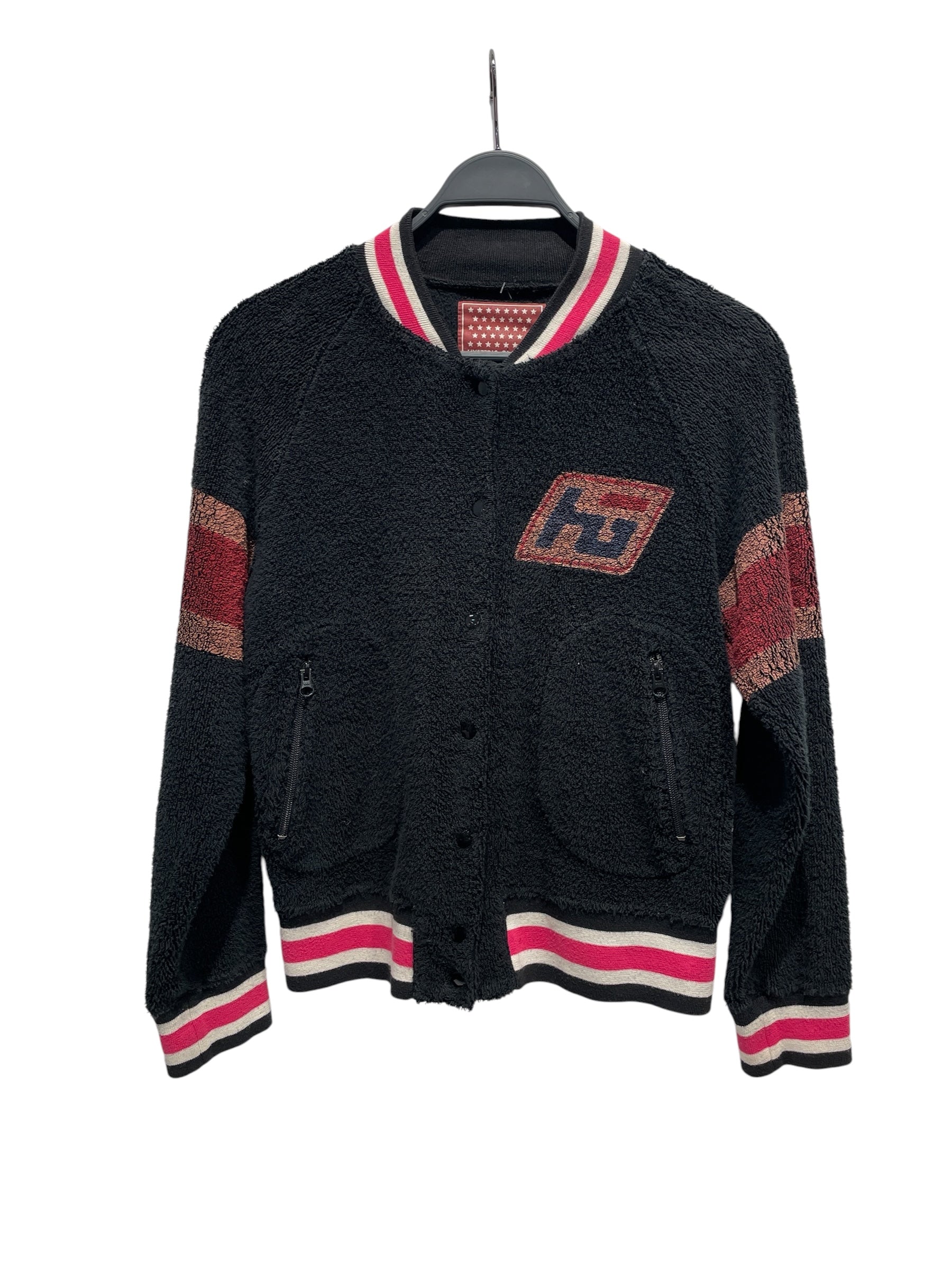 HYSTERIC GLAMOUR/Fleece Jkt/FREE/Cotton/BLK/ view 1