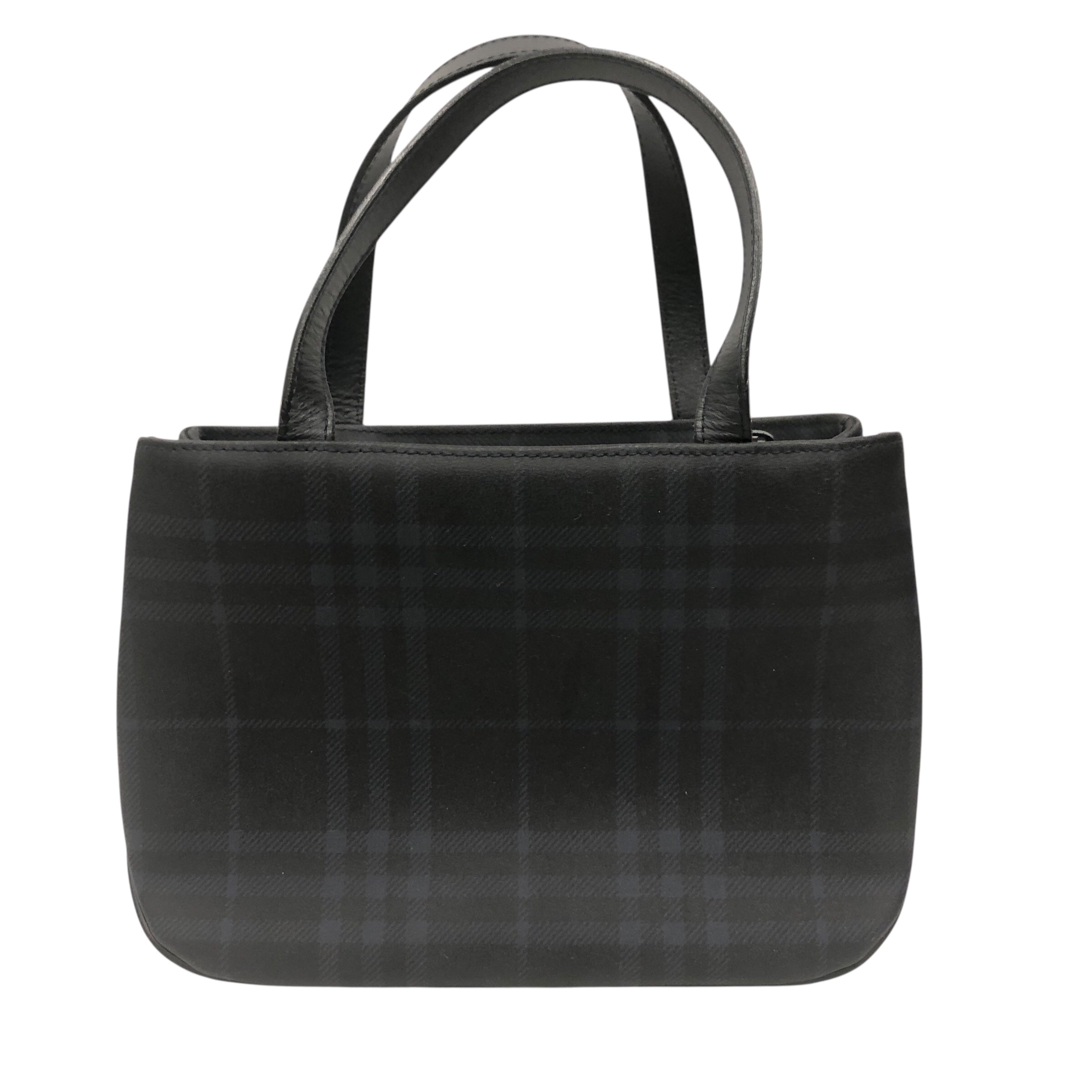 BURBERRY/Hand Bag/Plaid/Leather/NVY/ view 2
