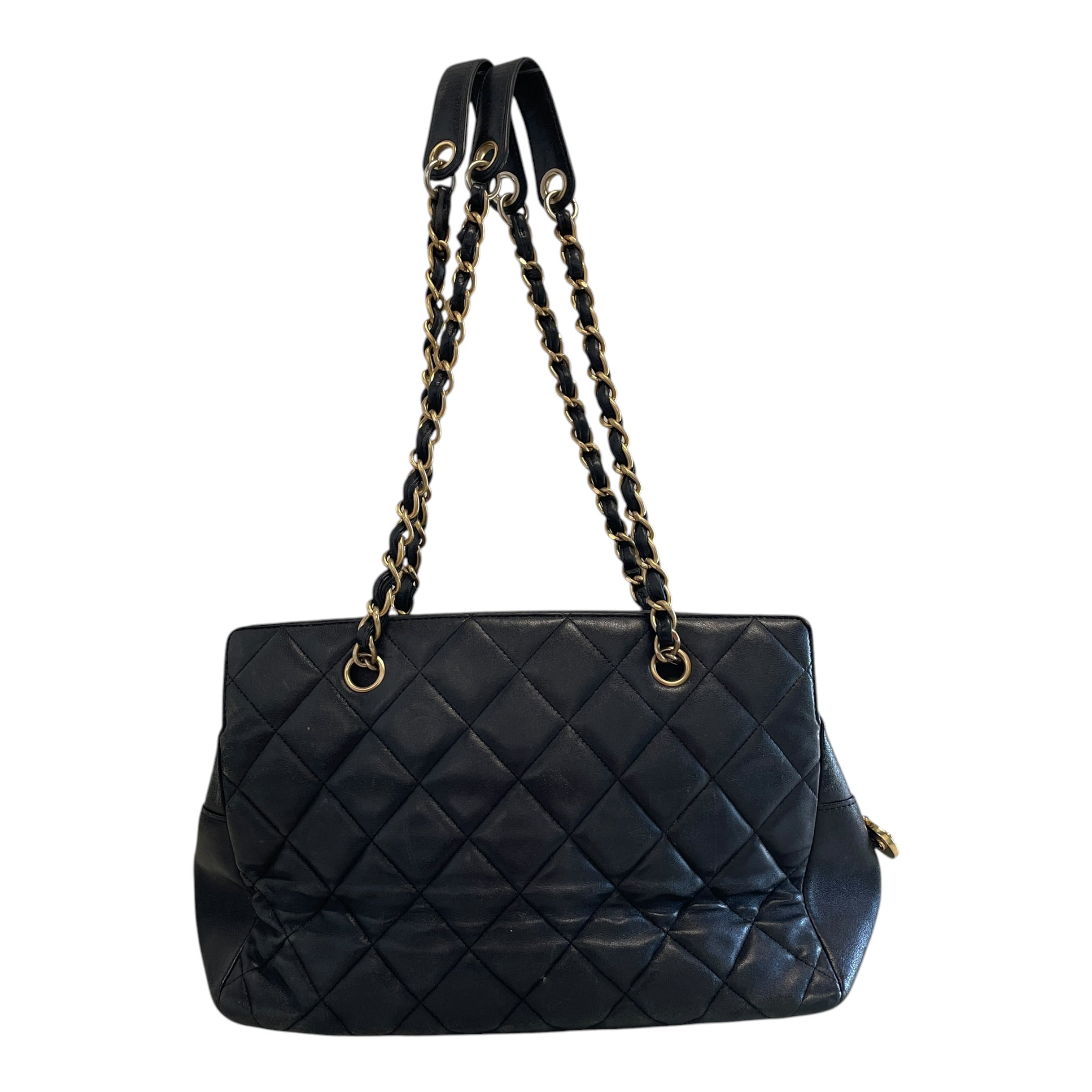 CHANEL/Hand Bag/Leather/BLK/HTBQ379/DIAMOND CC CHAIN view 2