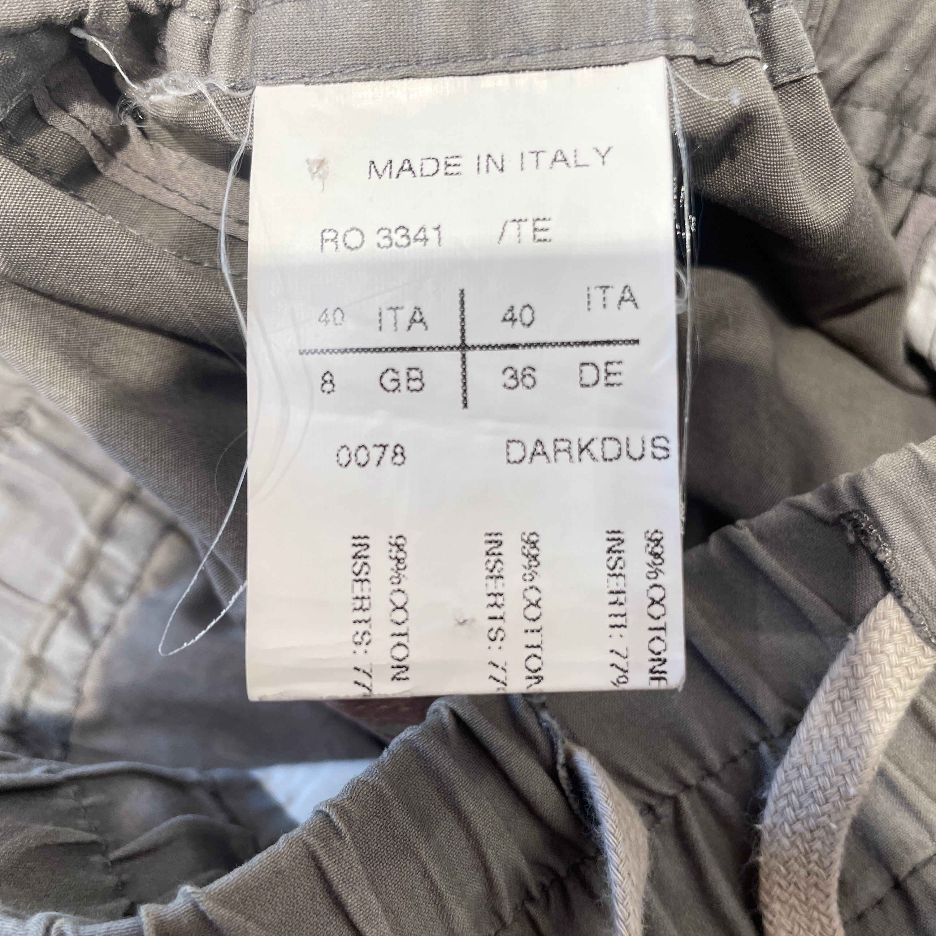 Rick Owens/Shorts/40/Cotton/GRY/DROP CROTCH SHORTS VTG view 4