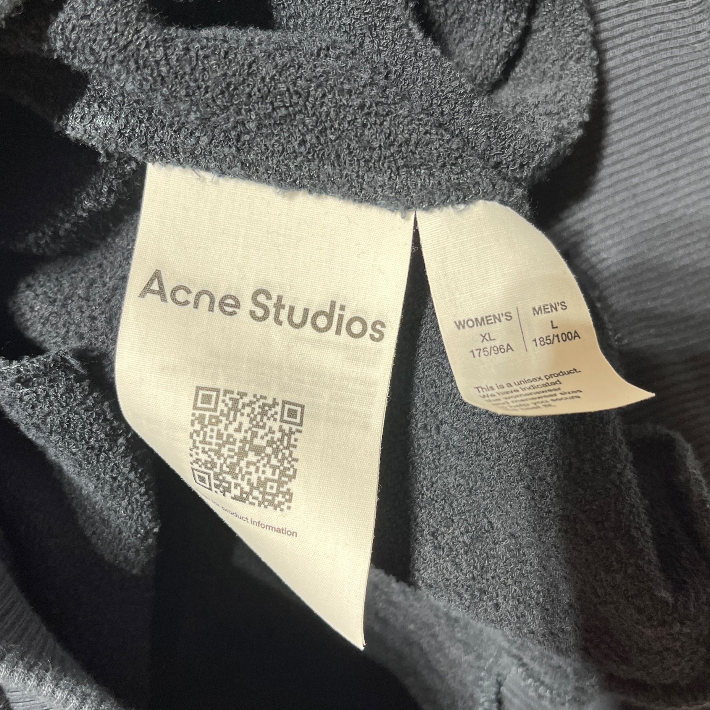 Acne Studios/Hoodie/L/Cotton/BLK/hoodie view 4