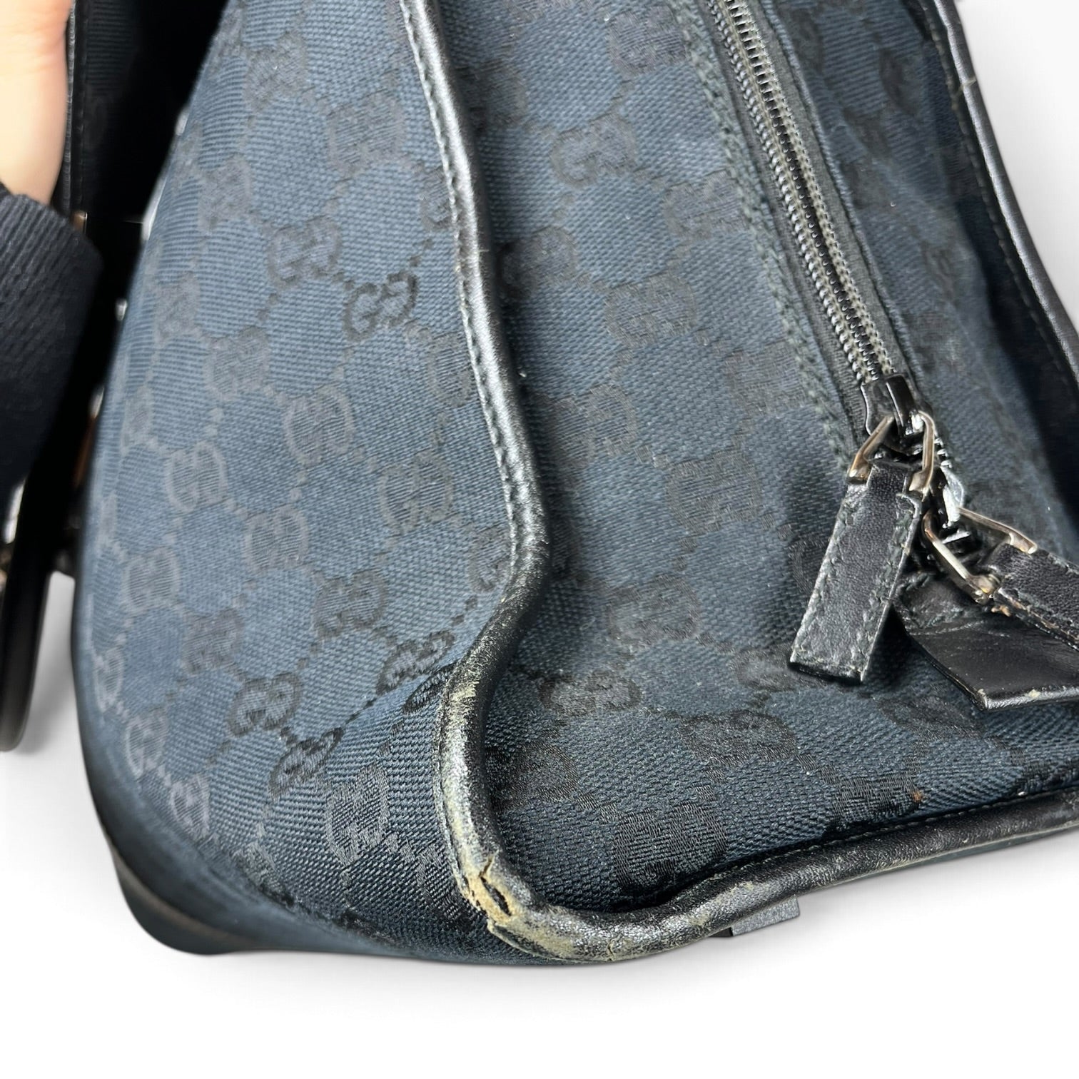 GUCCI/Bag/Monogram/Cotton/BLK/Canvas GG Jackie Shoulder Bag view 6
