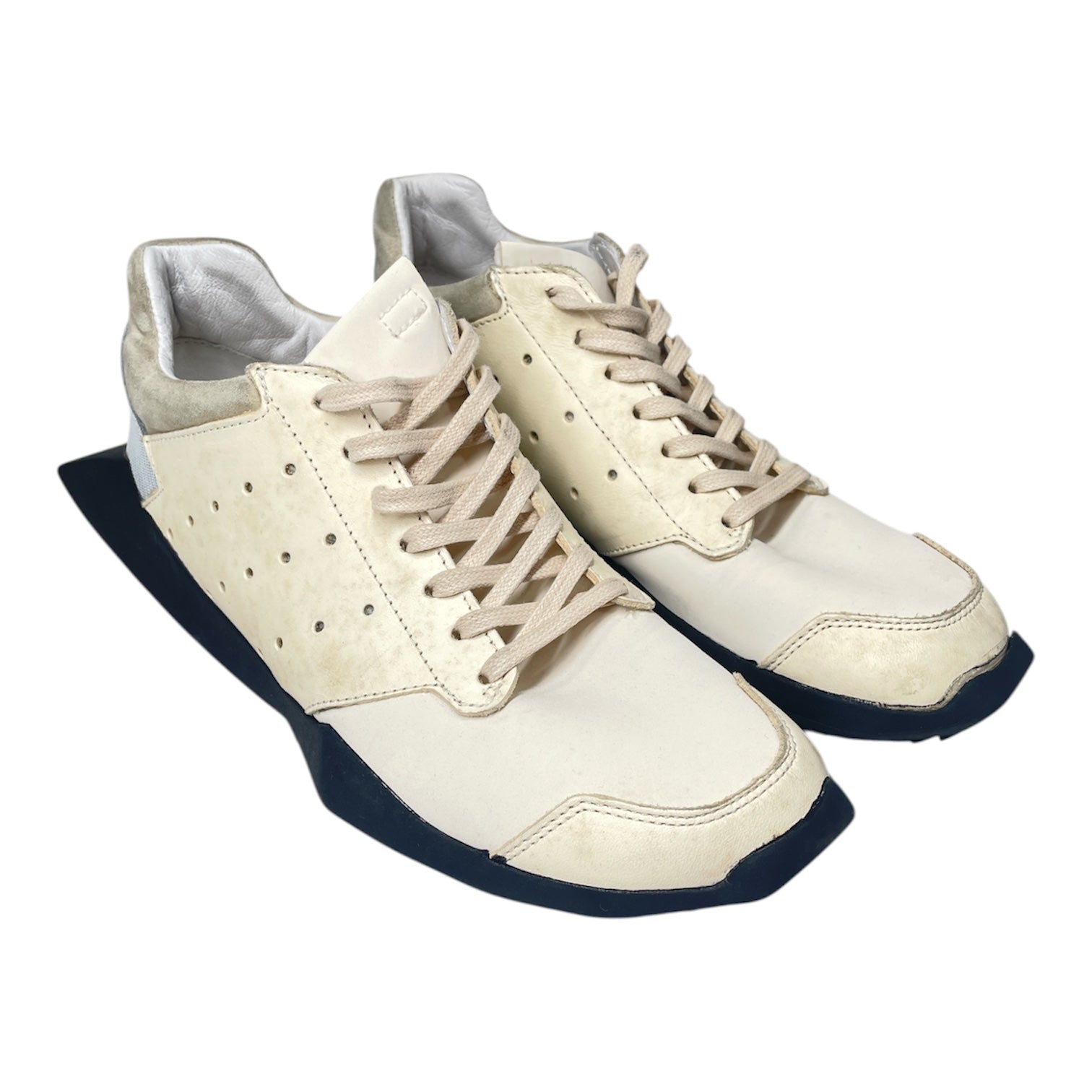 Rick Owens/Low-Sneakers/EU 39.5/Cotton/WHT/ADIDAS view 1