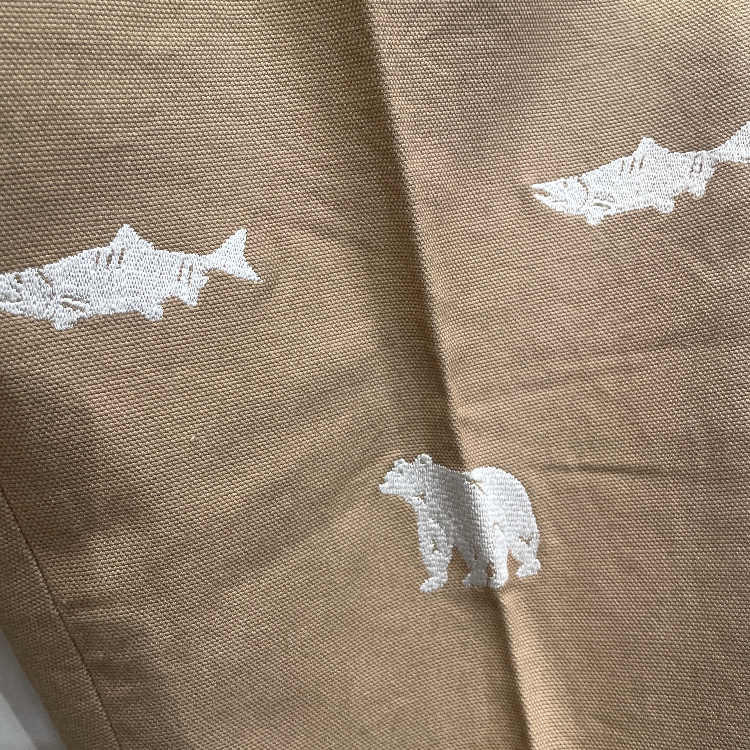 THOM BROWNE. NEW YORK/Straight Pants/38/Cotton/CML/All Over Print/BEAR/FISH EMBROIDERED view 6