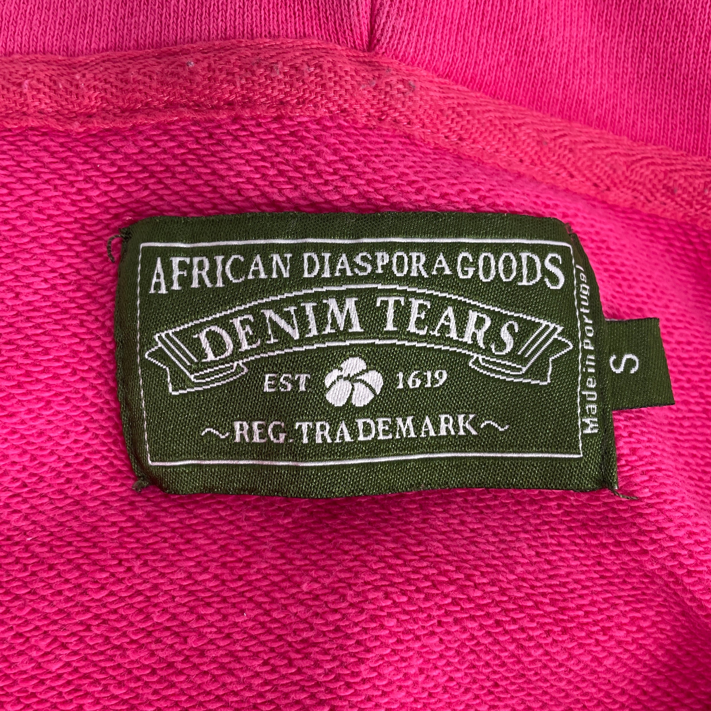 DENIM TEARS/Sweatshirt/S/Floral Pattern/Cotton/PNK/DENIM TEARS SWEATSHIRT ZIP UP view 3