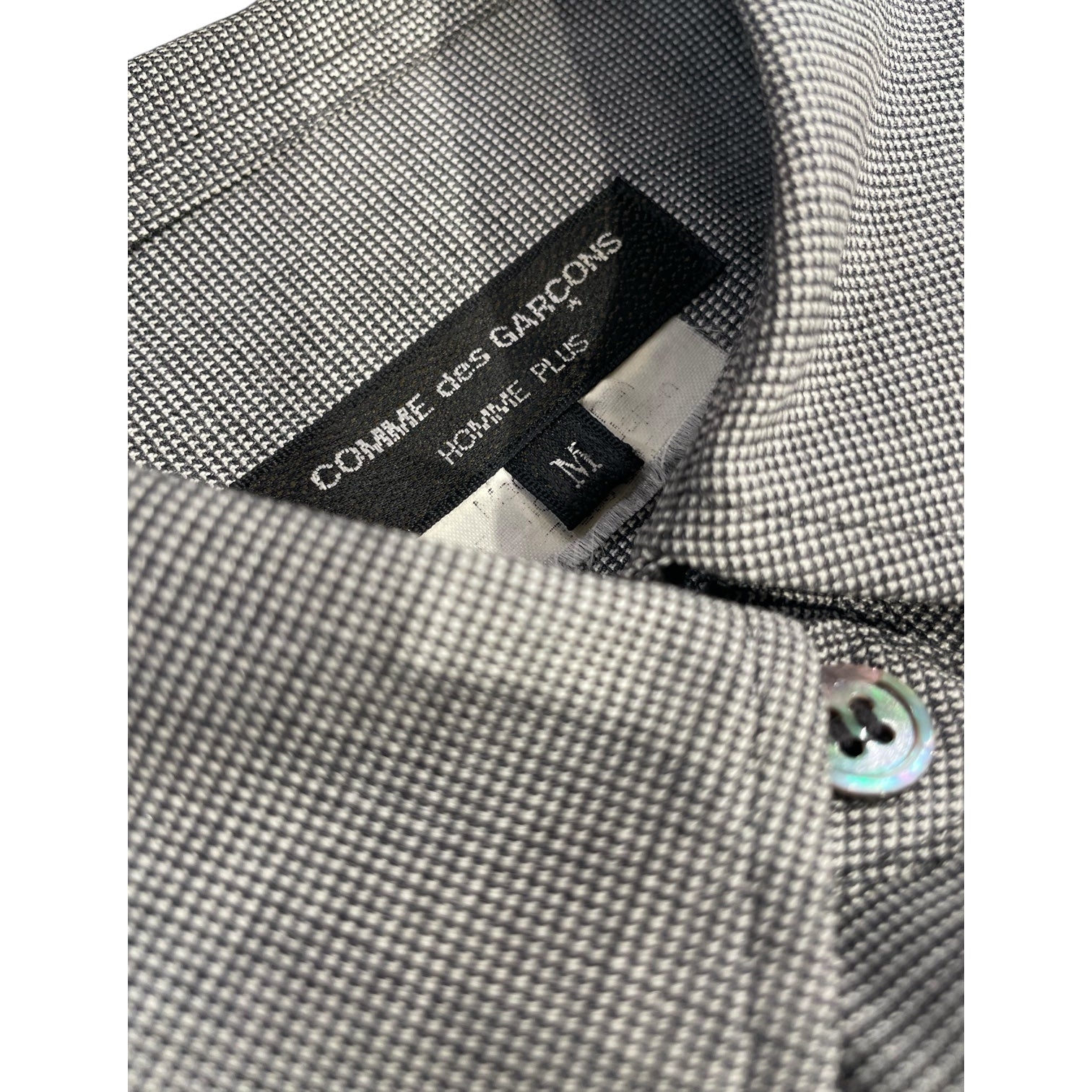 COMME des GARCONS HOMME PLUS/LS Shirt/M/Wool/GRY/Grey Button Up view 3