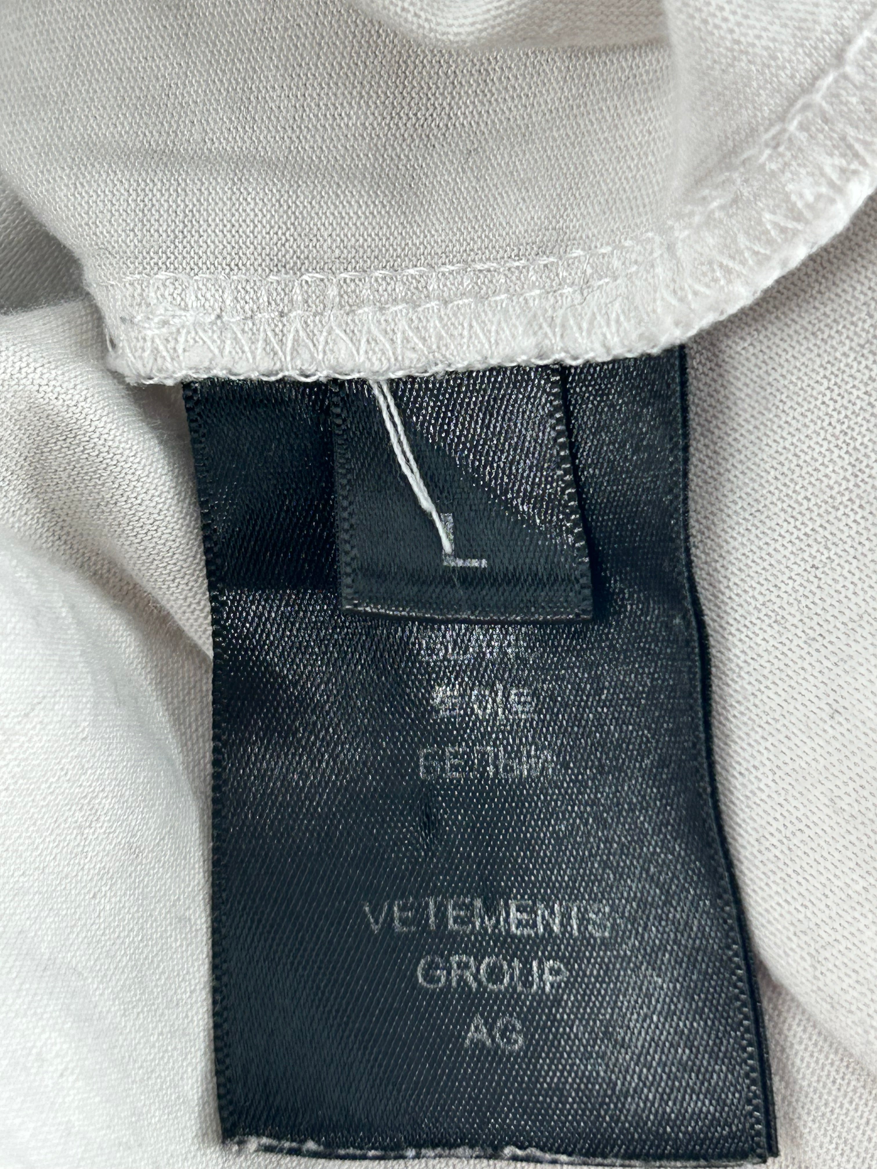 VETEMENTS/T-Shirt/L/Cotton/CRM/Graphic/UNICORN LOGO view 5