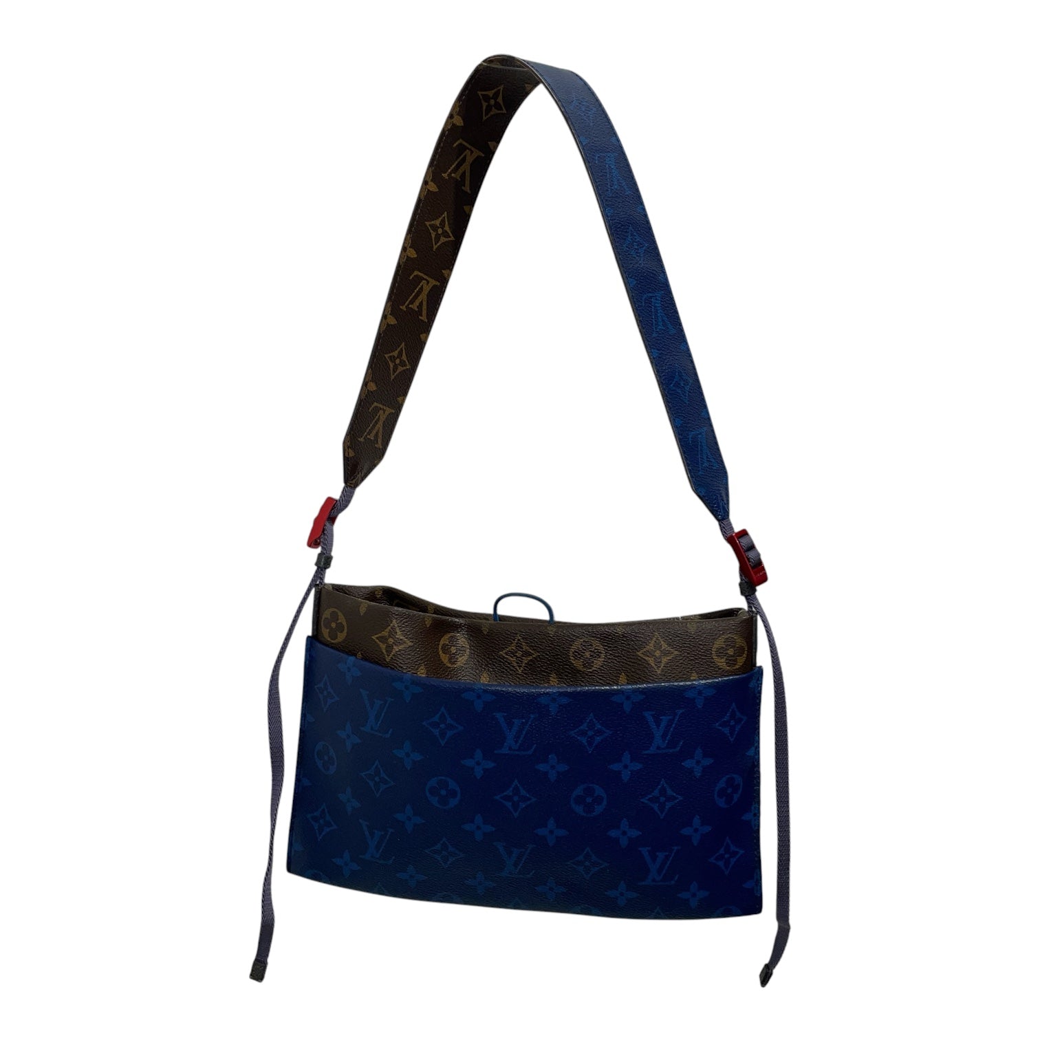 LOUIS VUITTON/Cross Body Bag/Monogram/Leather/BLU/Outdoor Pouch view 1