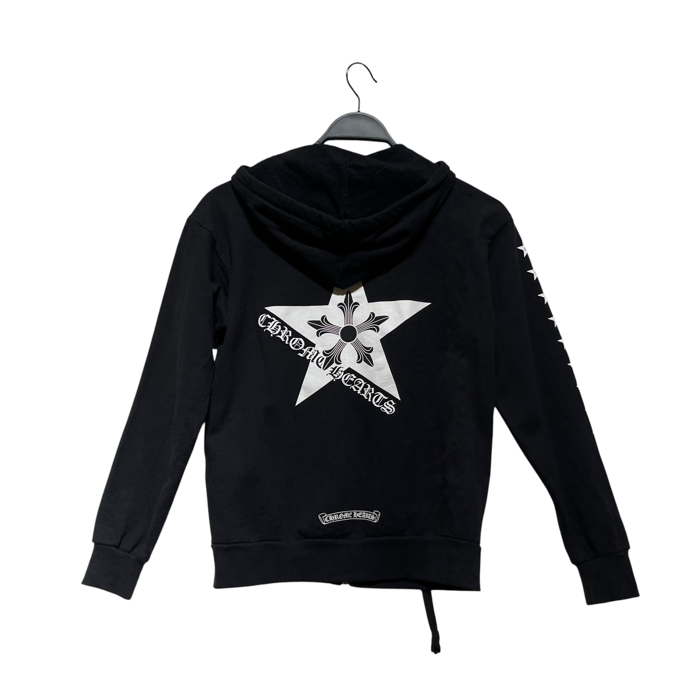 CHROME HEARTS/Zip Up Hoodie/XS/Cotton/BLK/STAR LOGOS view 2