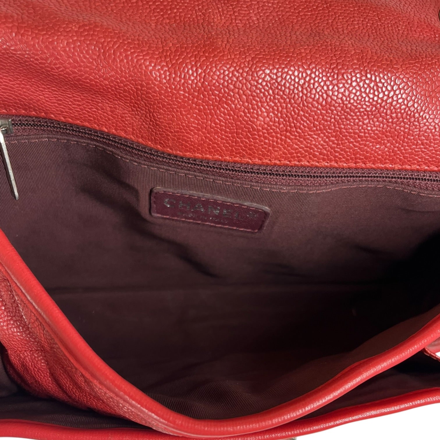 CHANEL/Bag/Leather/RED/RED CAVIAR FLAP BAG view 5